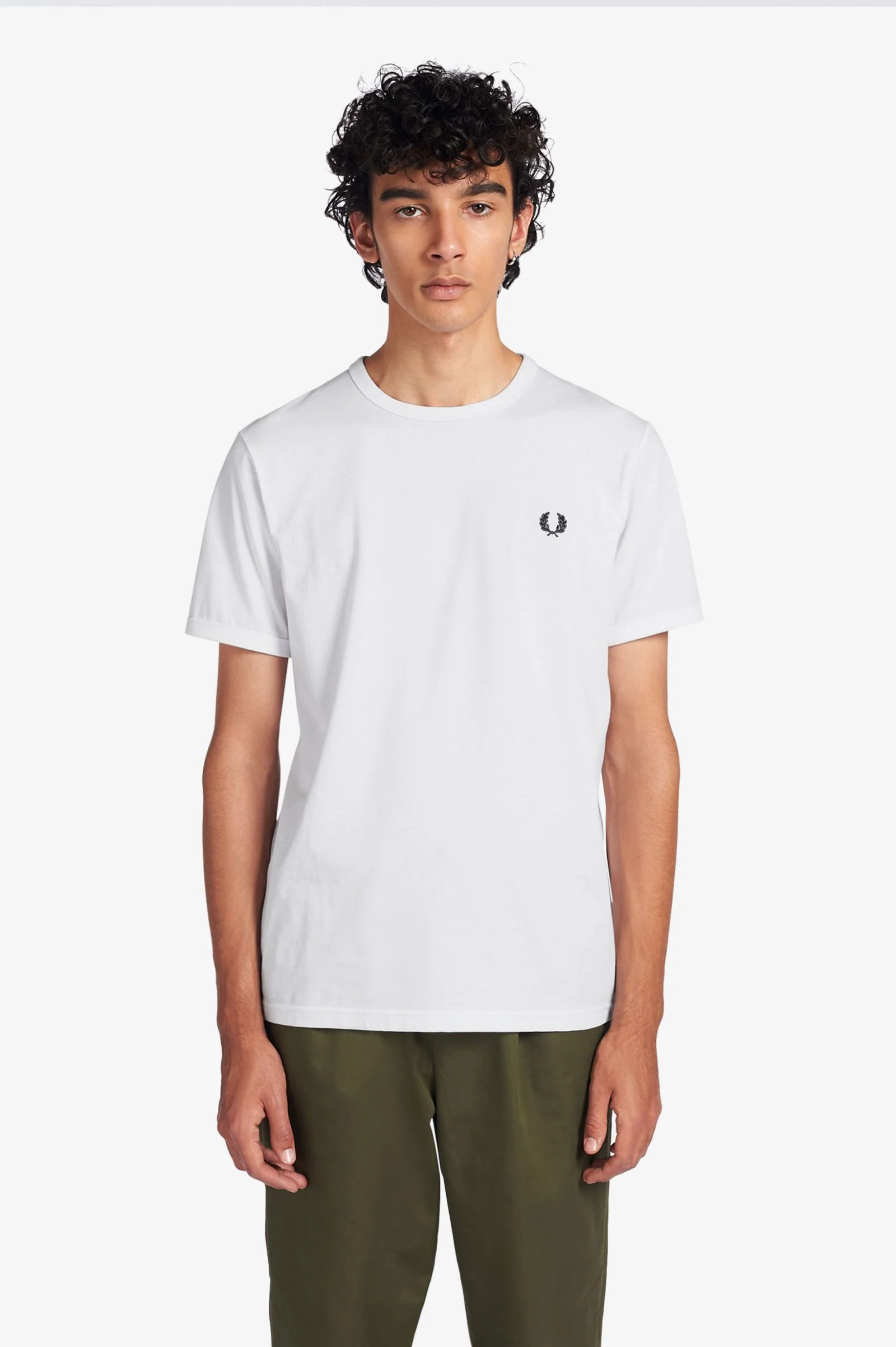 Fred Perry M3519 Ringer T-Shirt White - Image 3