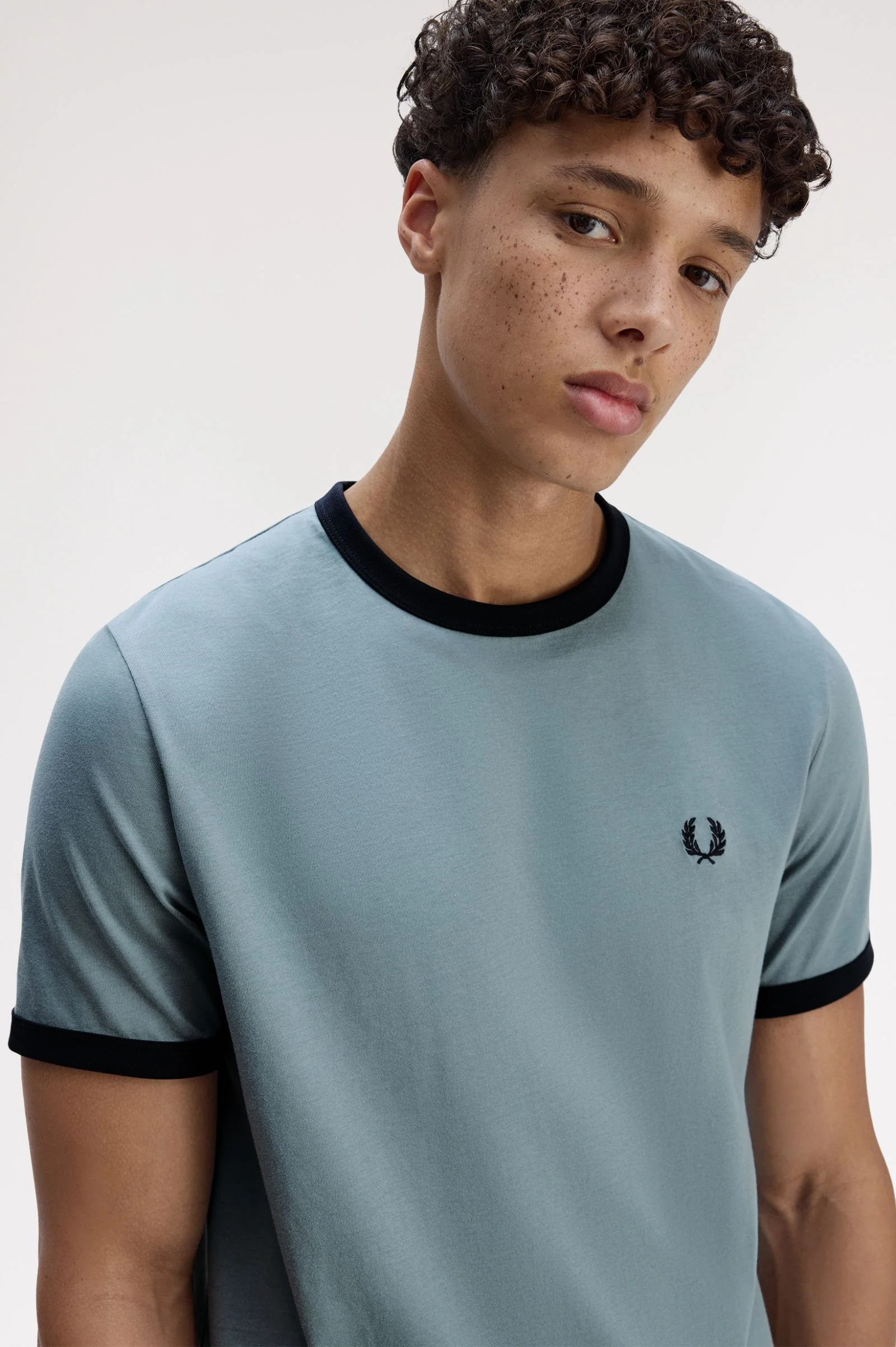 Fred Perry M3519 Ringer T-Shirt - Z56 Stockport Blue/Navy - Image 3