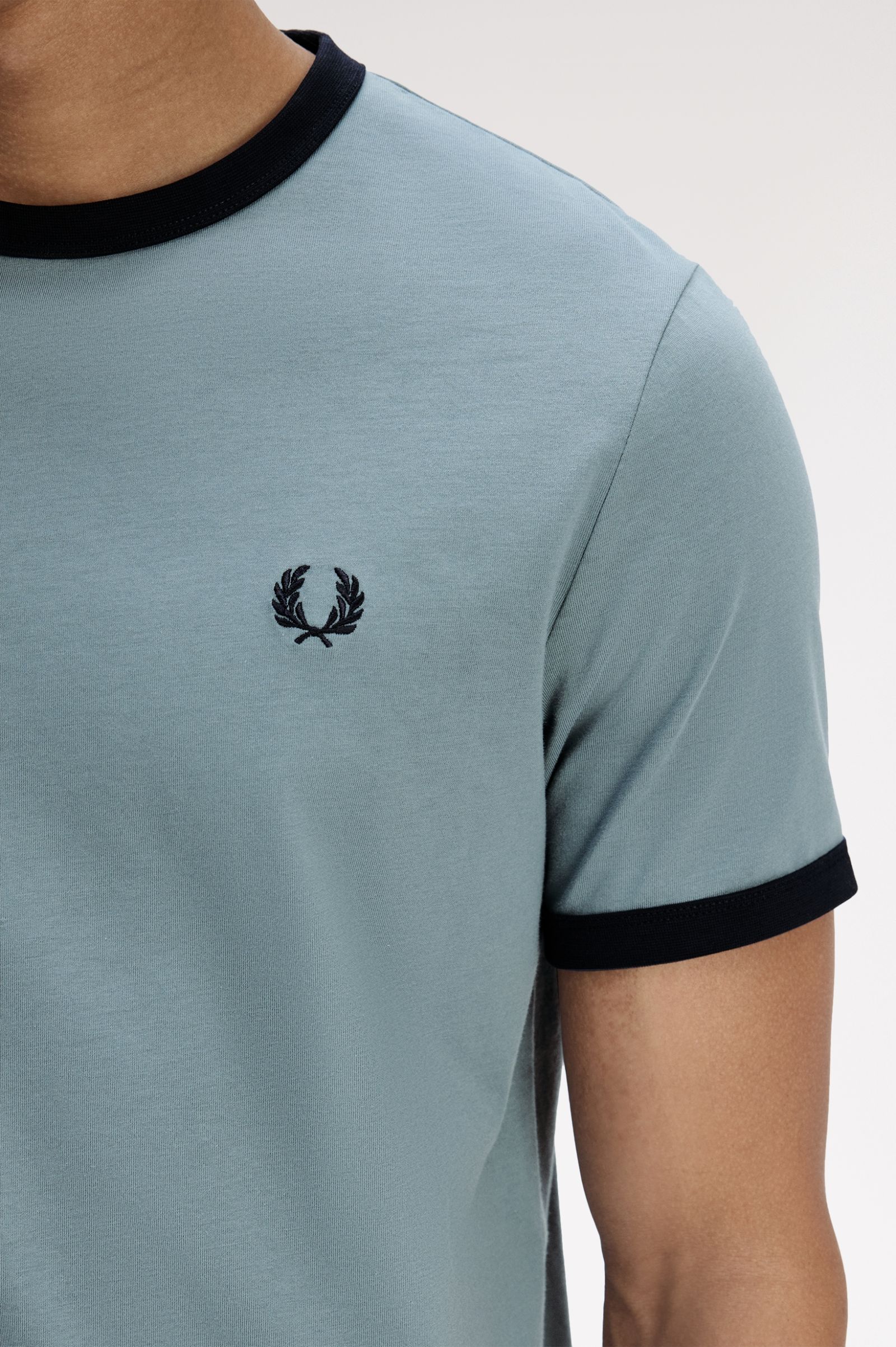 Fred Perry M3519 Ringer T-Shirt - Z56 Stockport Blue/Navy - Image 4