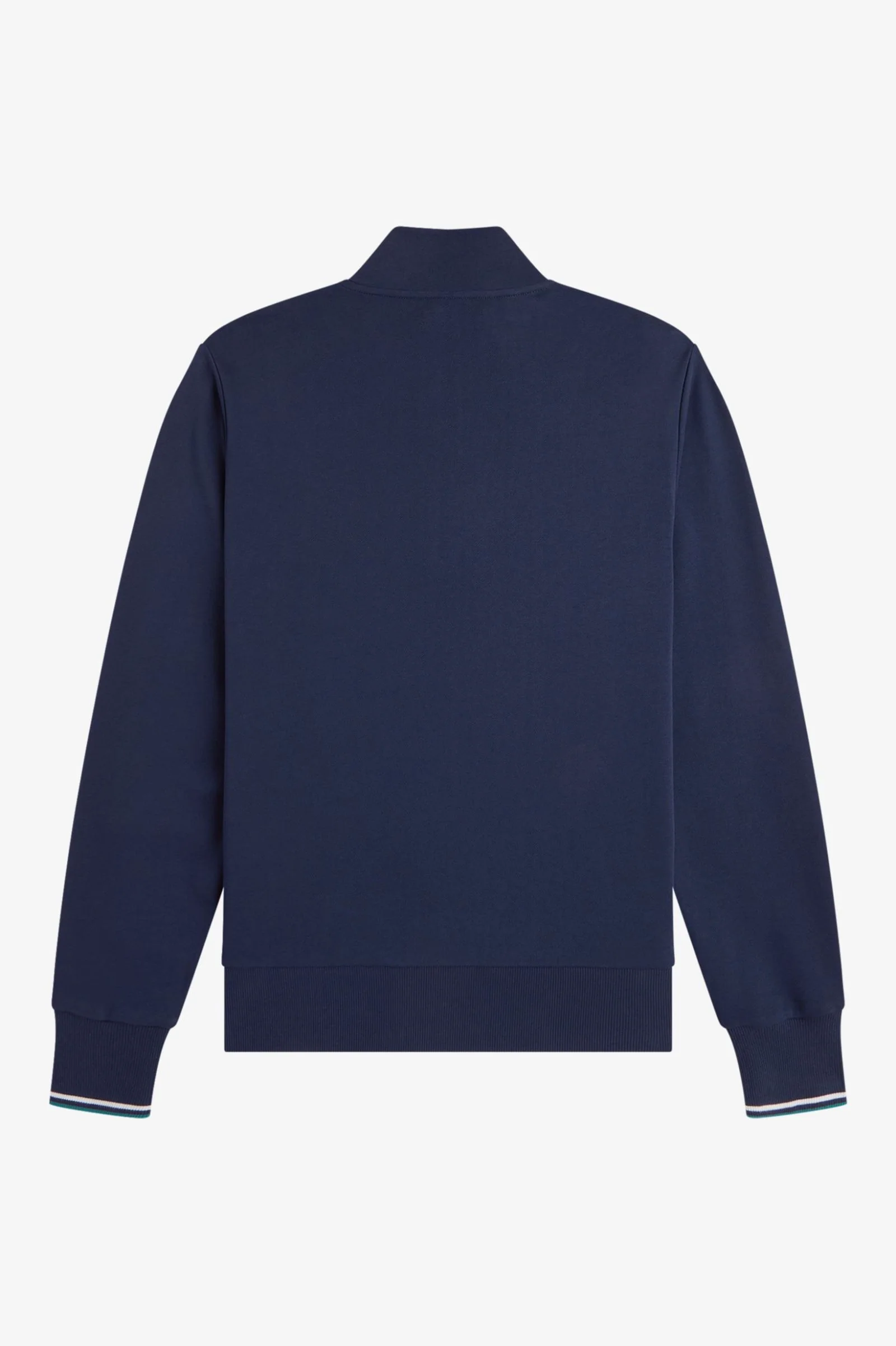 Fred Perry M3574 Half Zip Sweatshirt 86A - TNSBL/SNWHT/DPMT - Image 2