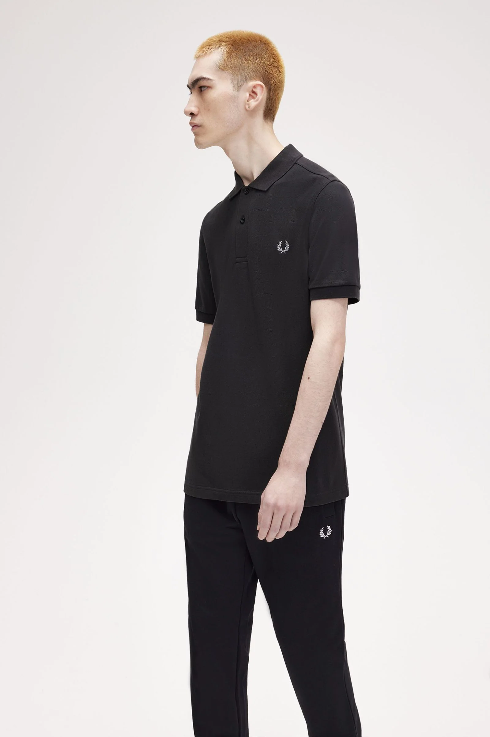 Fred Perry M3600 Plain Polo Shirt W97 Anchor Grey/Limestone - Image 3