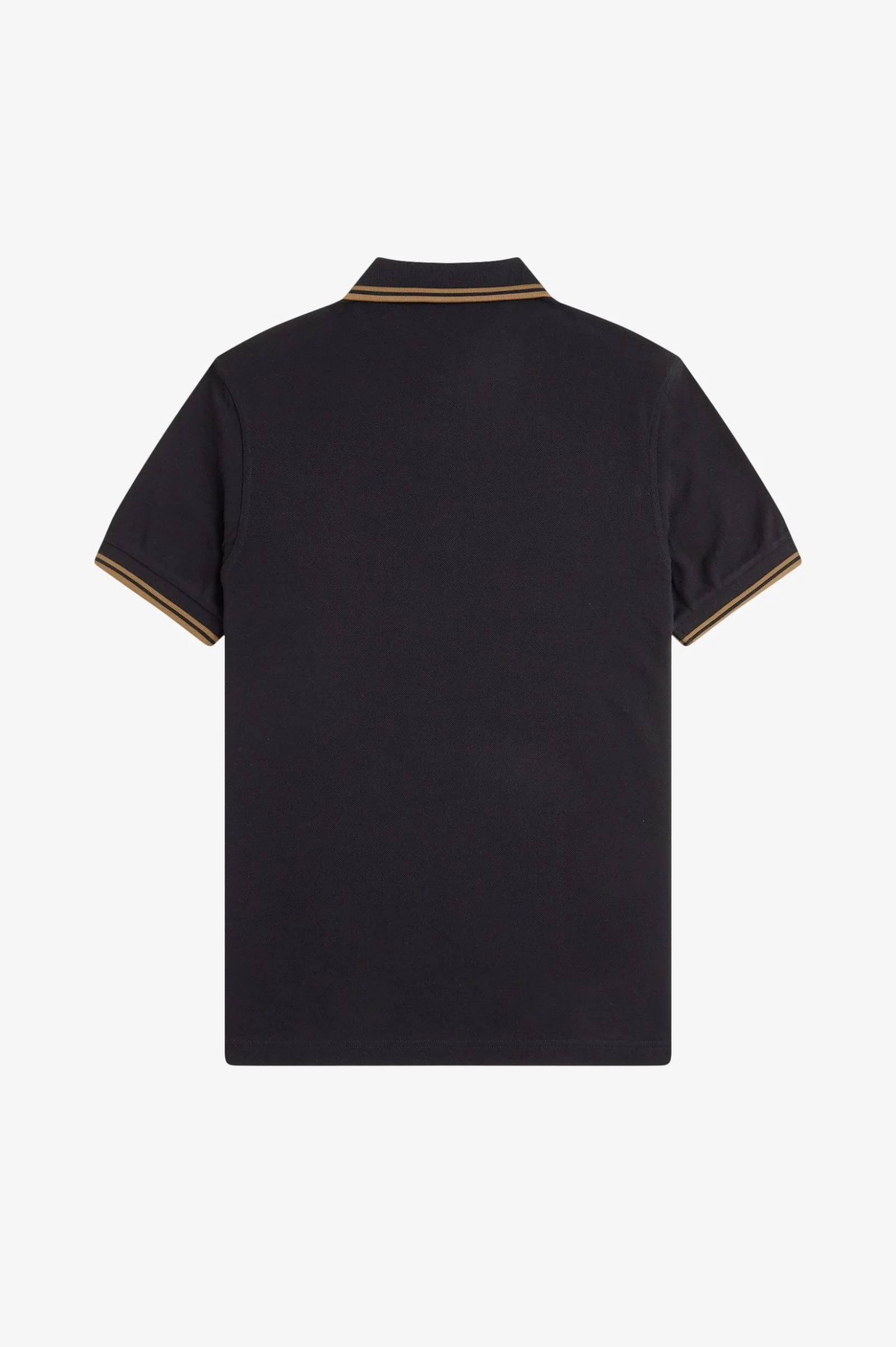Fred Perry M3600 Twin Tipped Polo Shirt S77 Black/Shaded Stone - Image 2