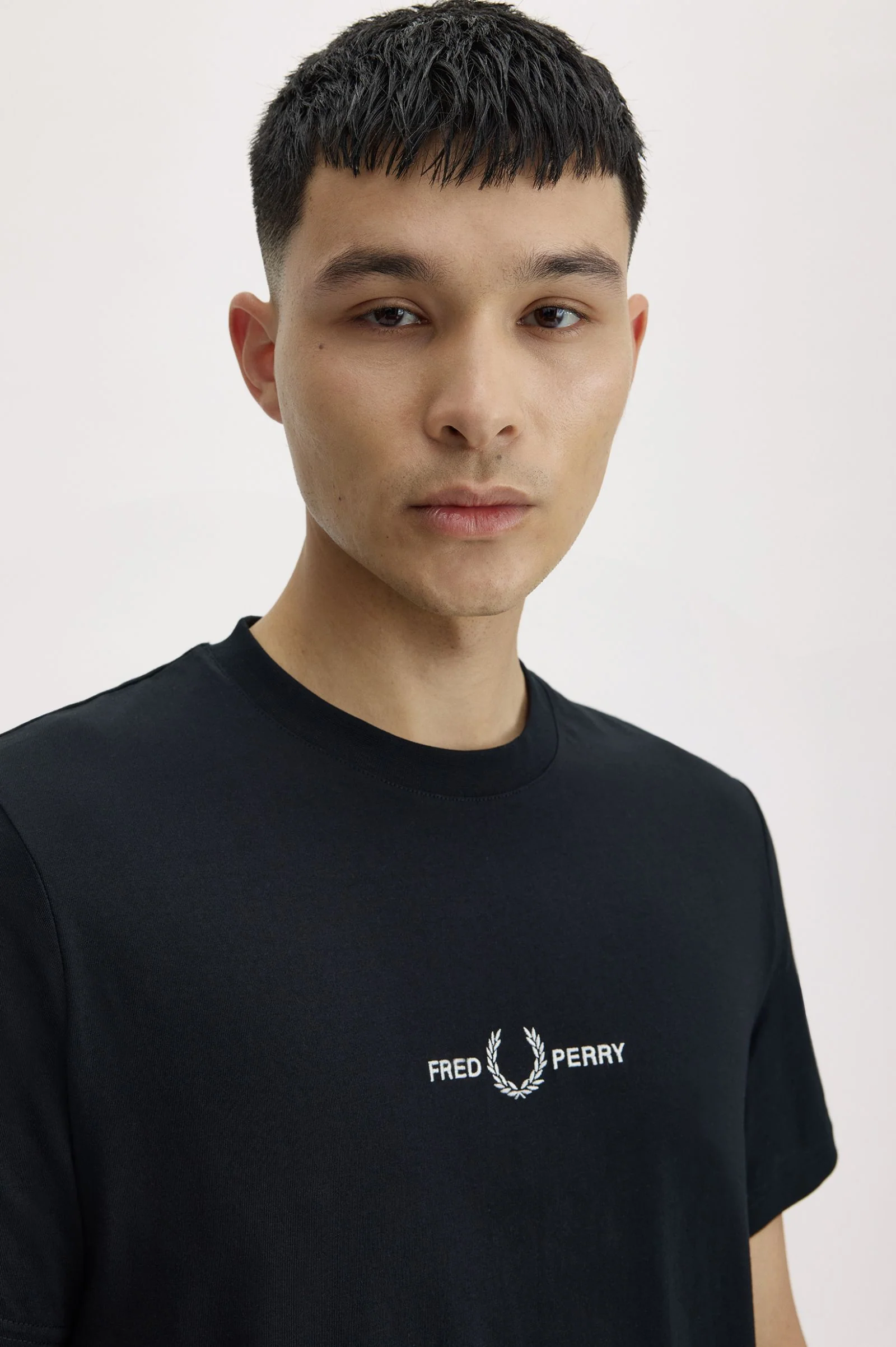 Fred Perry M4580 Embroidered T-Shirt - 102 Black - Image 2