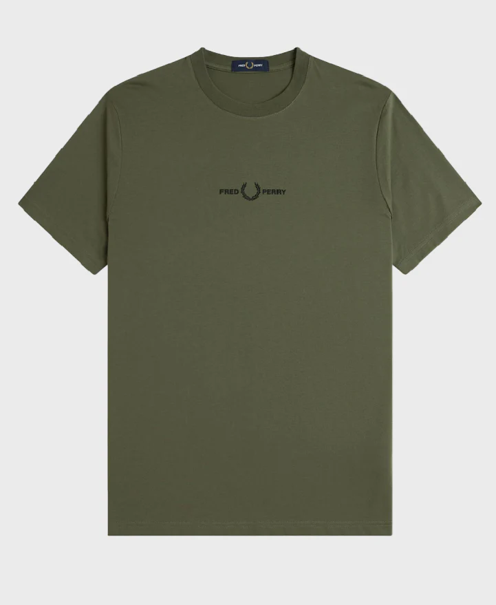 Fred Perry M4580 Embroidered T-Shirt W19 Laurel Wreath Green