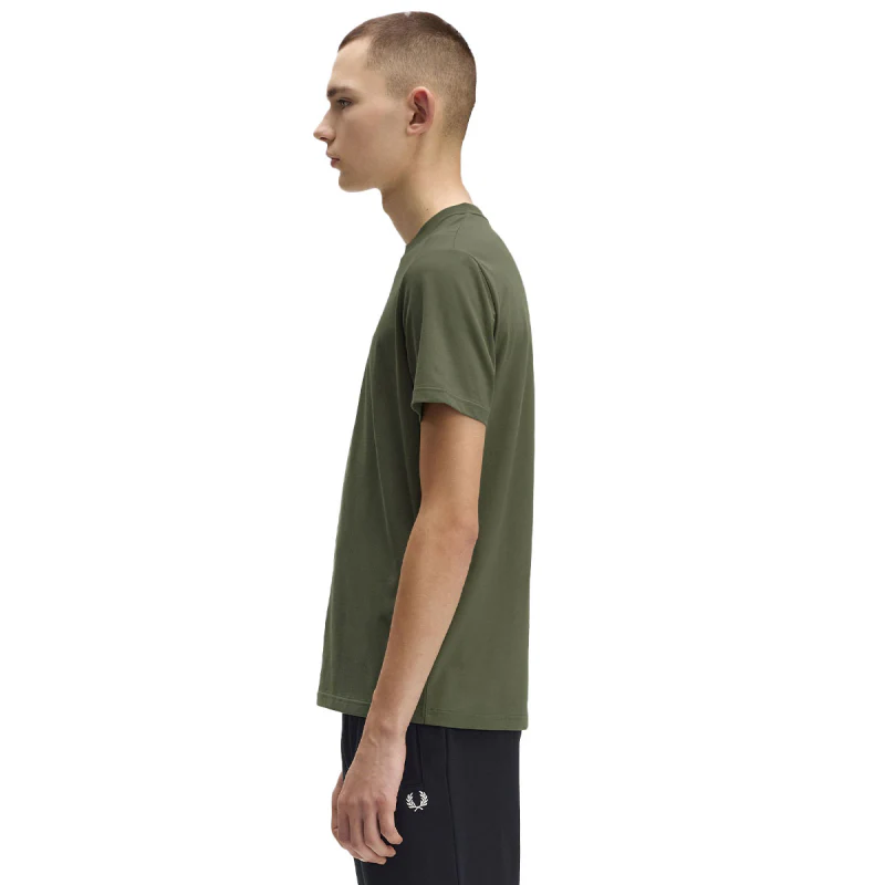 Fred Perry M4580 Embroidered T-Shirt W19 Laurel Wreath Green - Image 2
