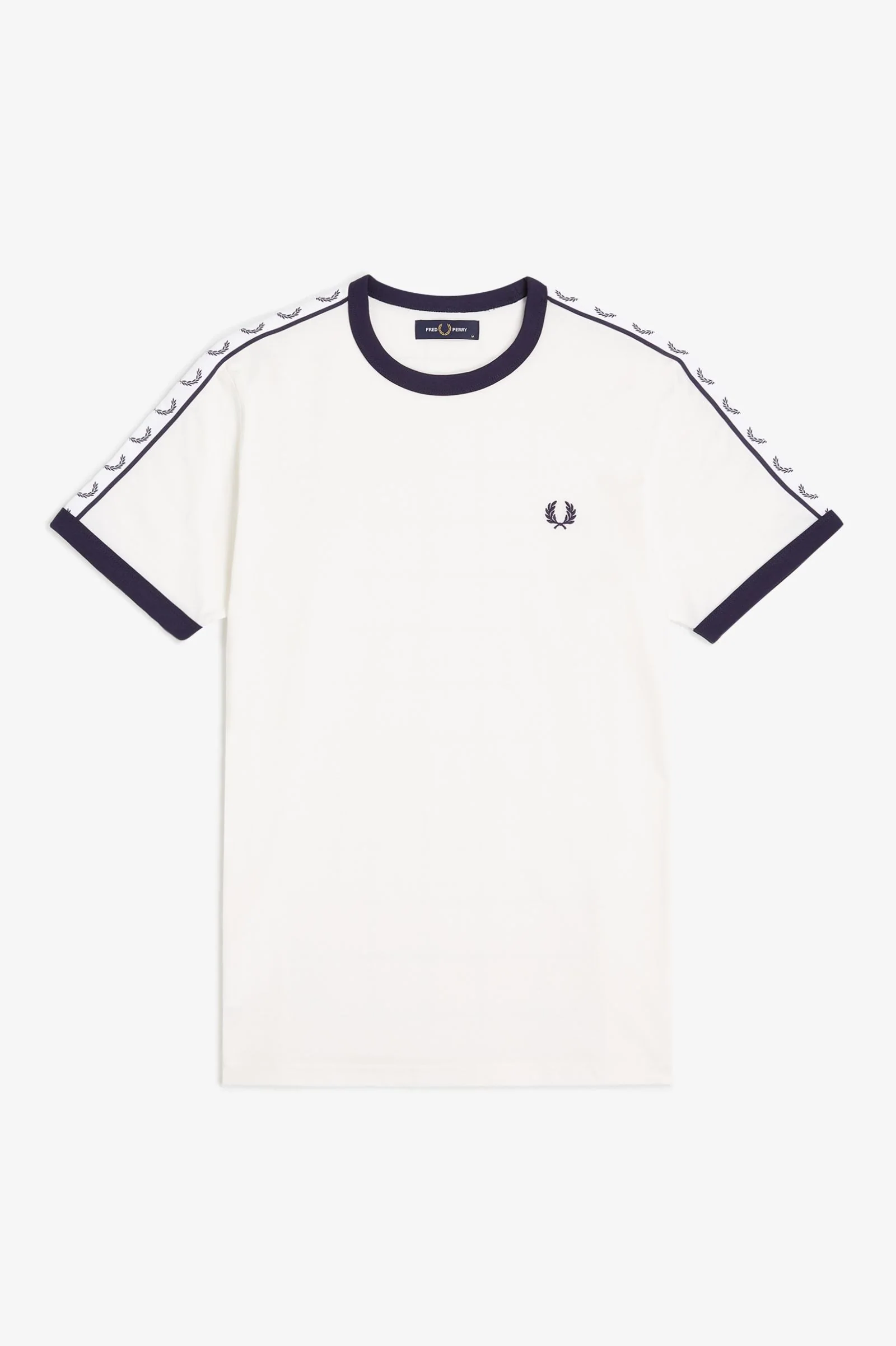Fred Perry M4620 Taped Ringer T-Shirt - 129 Snow White - Image 4