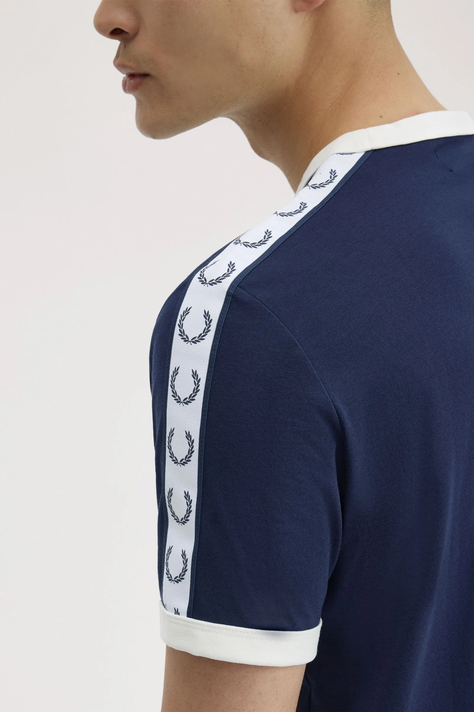 Fred Perry M4620 Taped Ringer T-Shirt - 266 Carbon Blue - Image 2