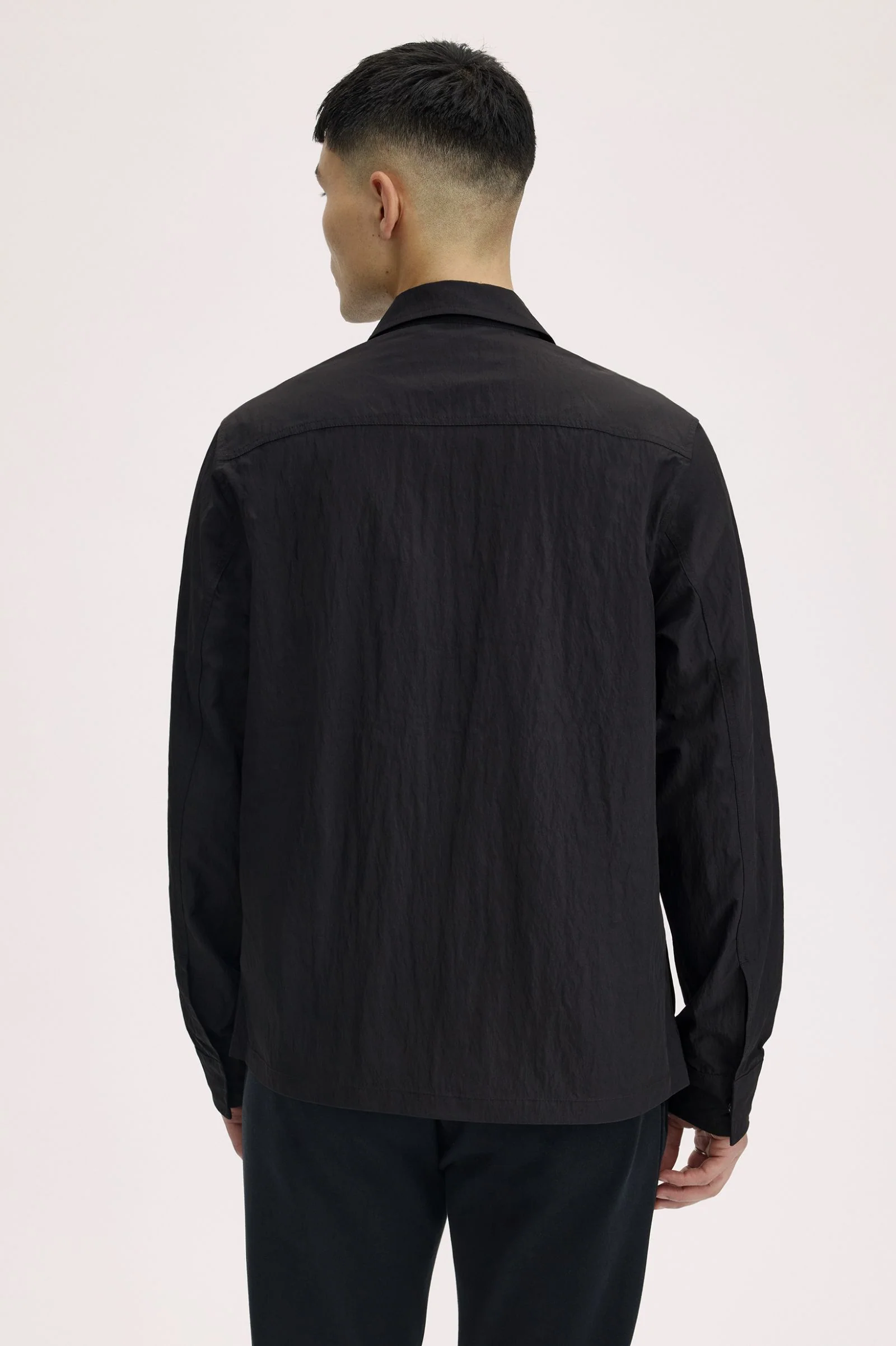 Fred Perry M5684 Pocket Overshirt - 236 Black/Green - Image 2