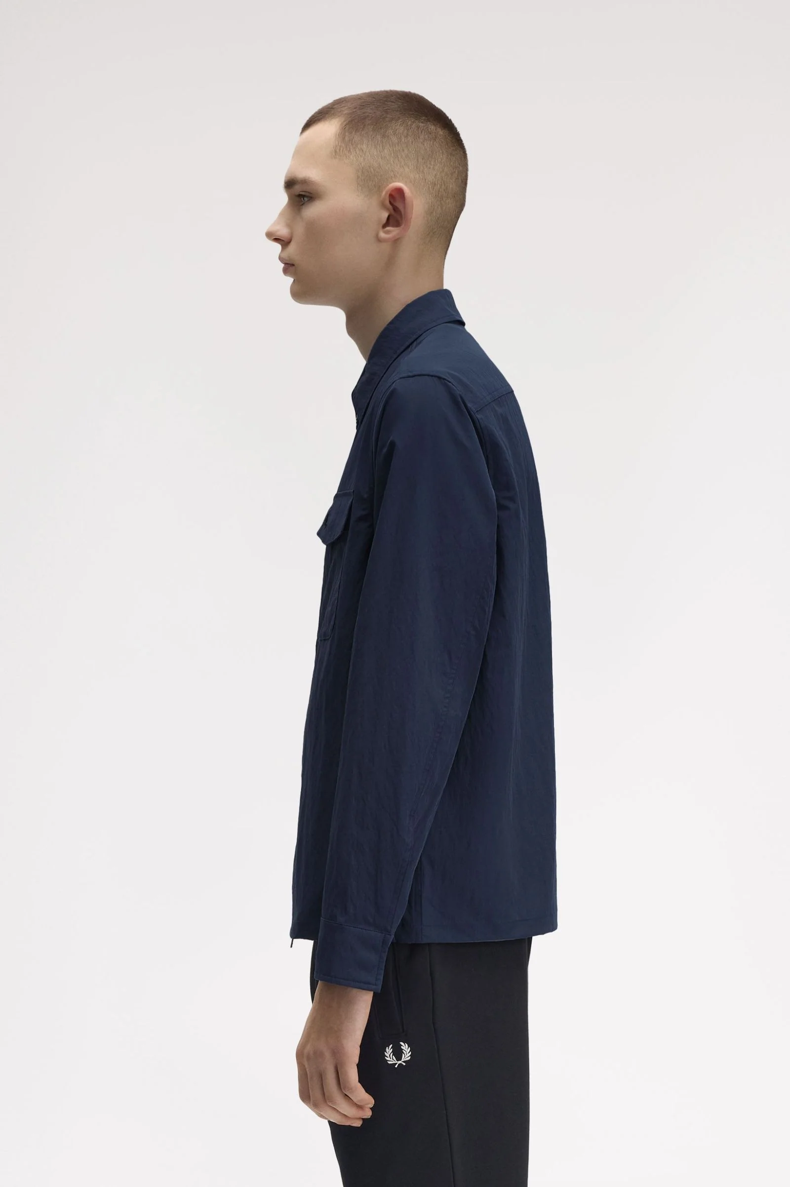 Fred Perry M5684 Pocket Overshirt 738 Dark Airforce - Image 5