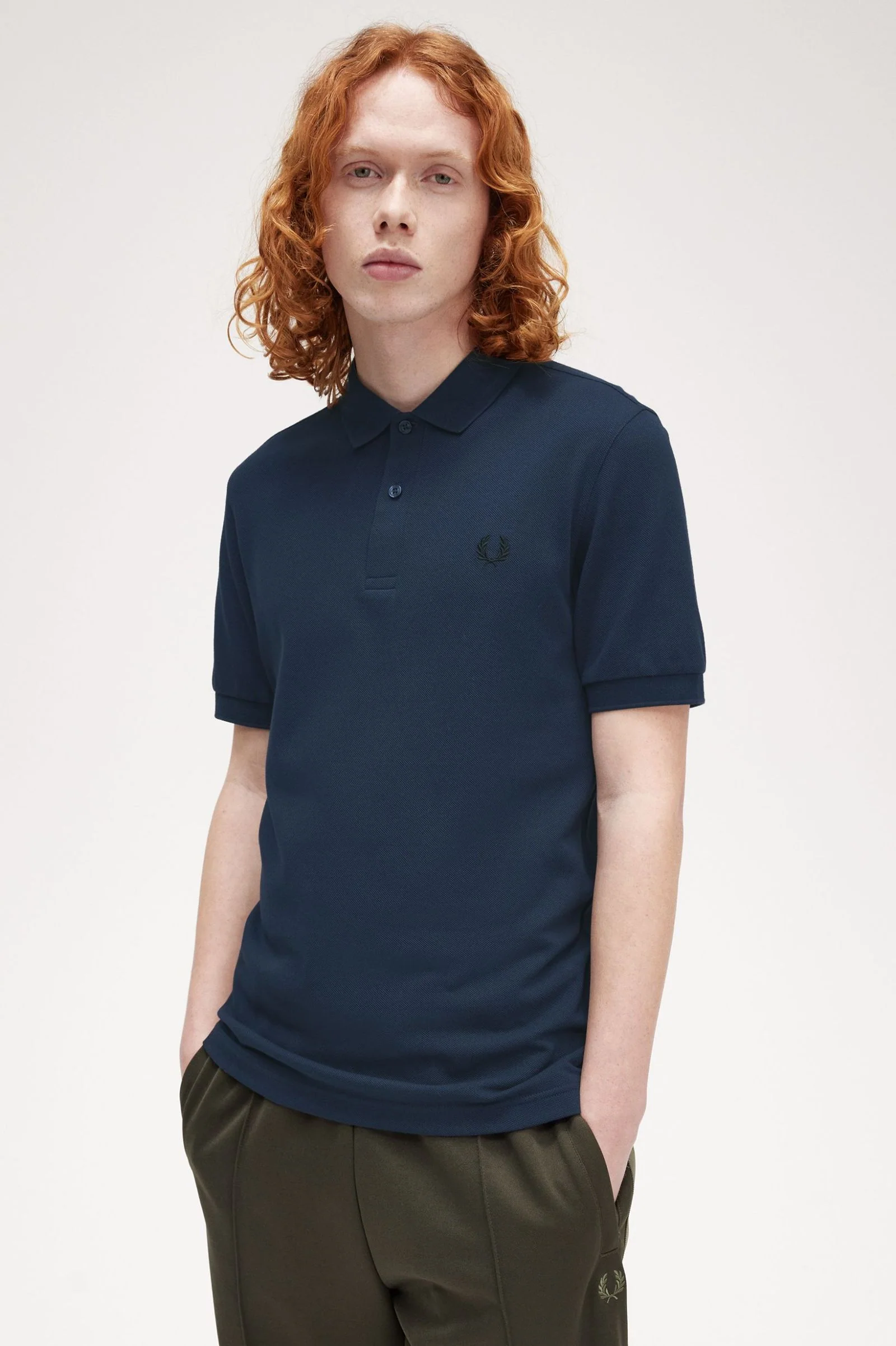 Fred Perry M6000 Plain Polo Shirt Dark Navy - Image 2