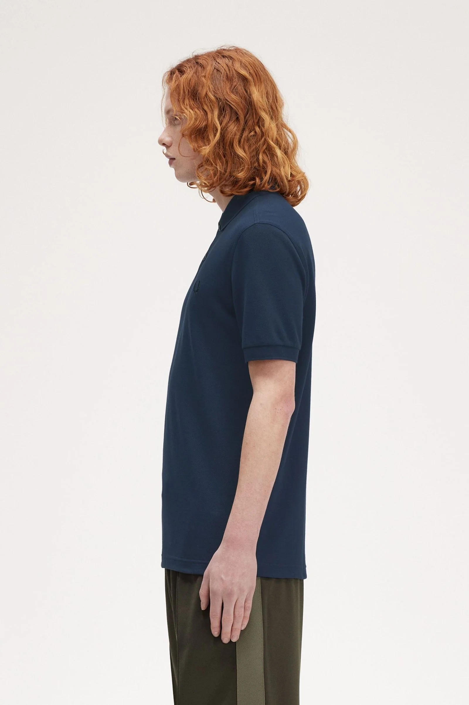 Fred Perry M6000 Plain Polo Shirt Dark Navy - Image 3