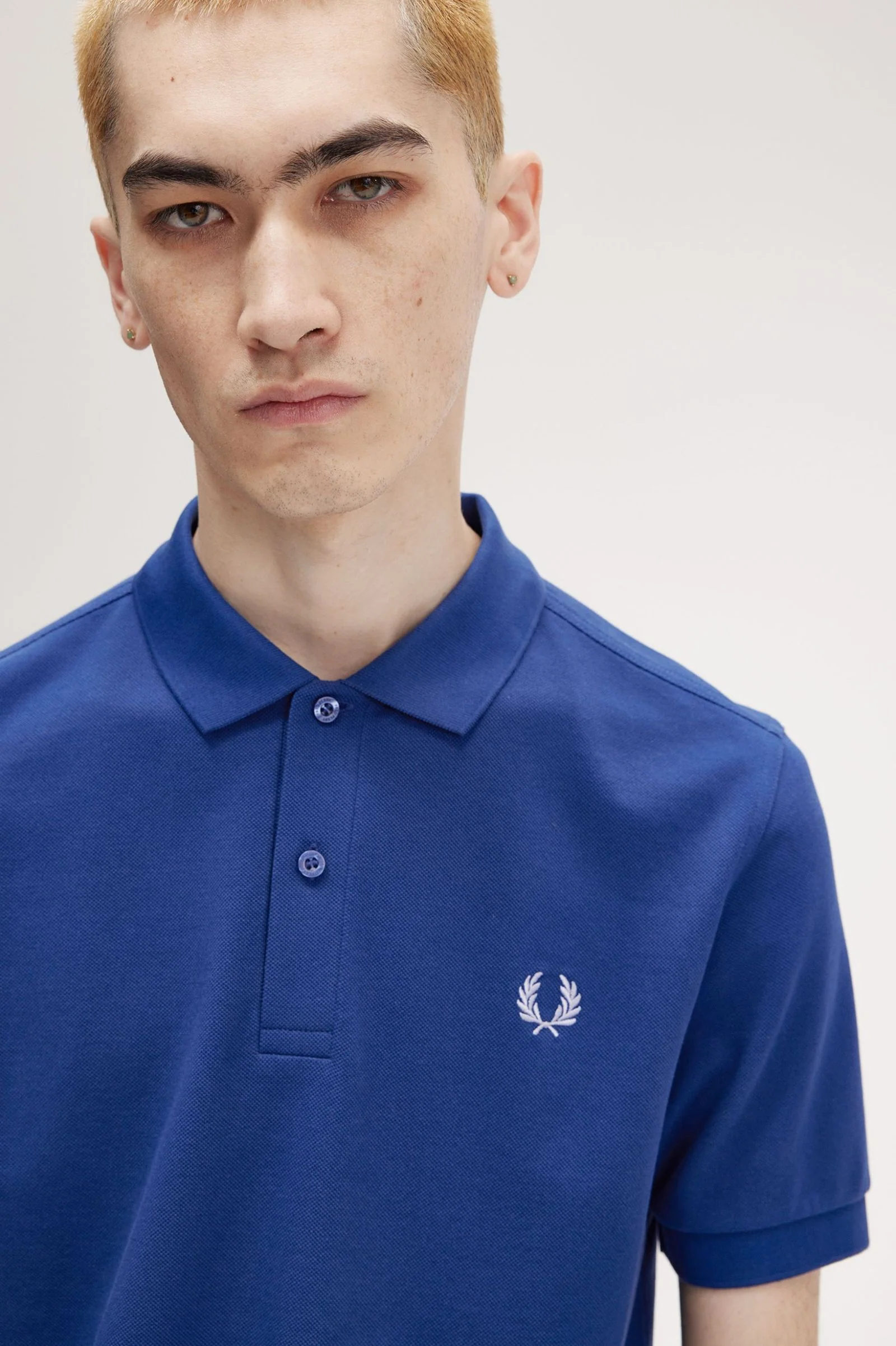 Fred Perry M6000 Plain Fred Perry Polo Shirt X04 Shdcobl/Lghsmoke - Image 4