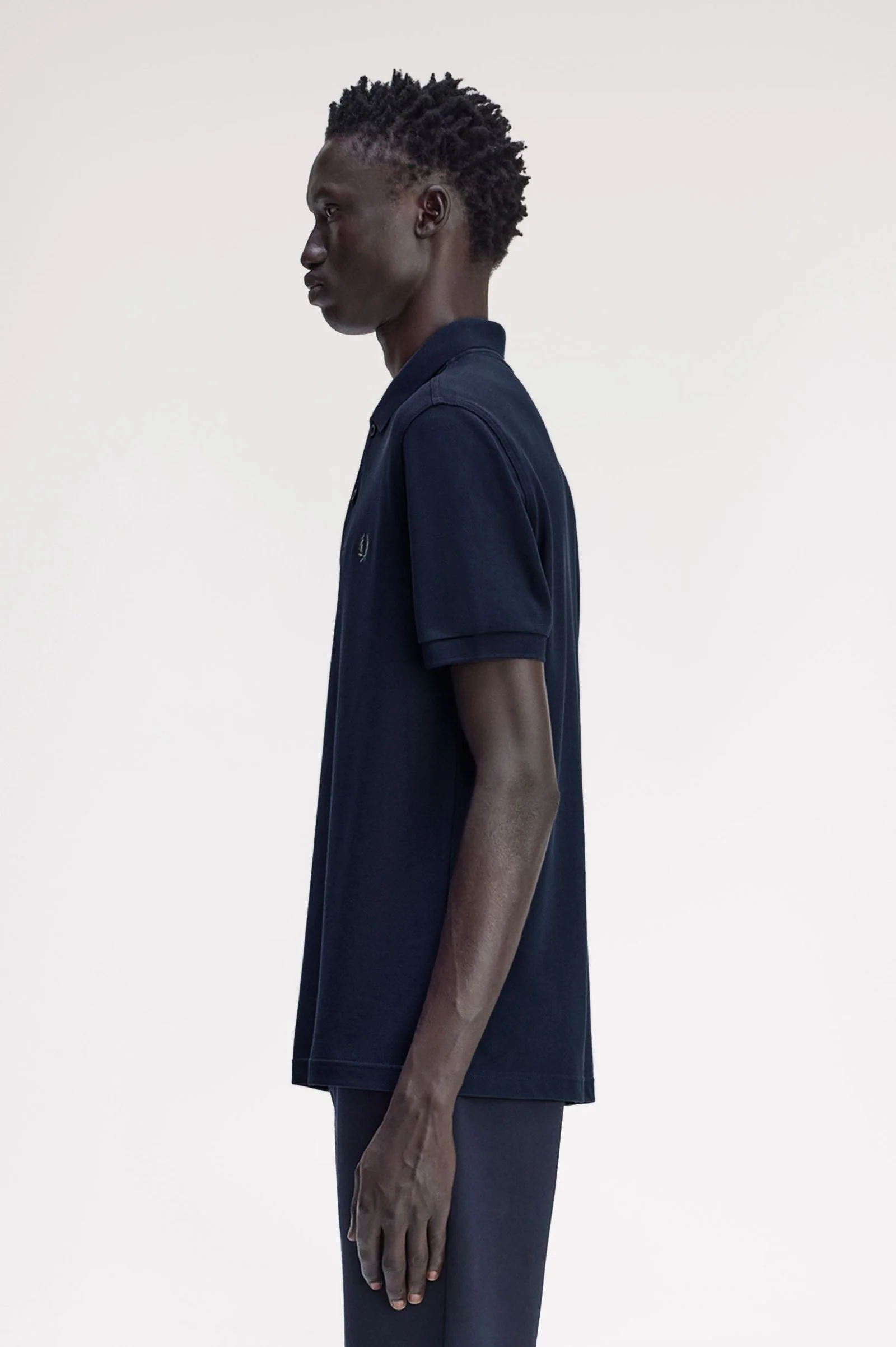Fred Perry M6000 Plain Fred Perry Polo Shirt Z65 Dark Airforce/Bay Leaf - Image 4