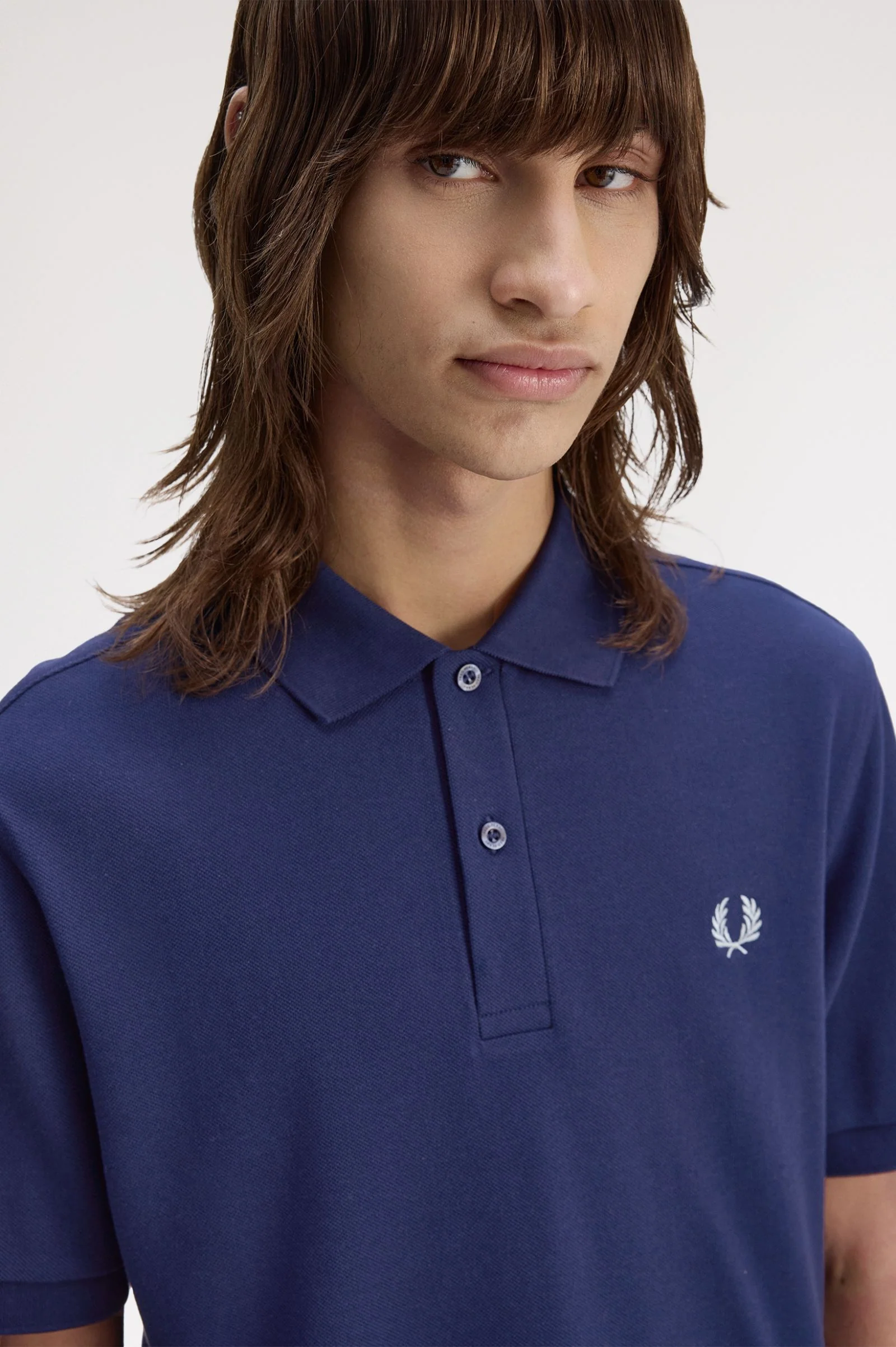 Fred Perry M6000 The Fred Perry Polo Shirt - 56A French Navy/Stockport Blue - Image 2