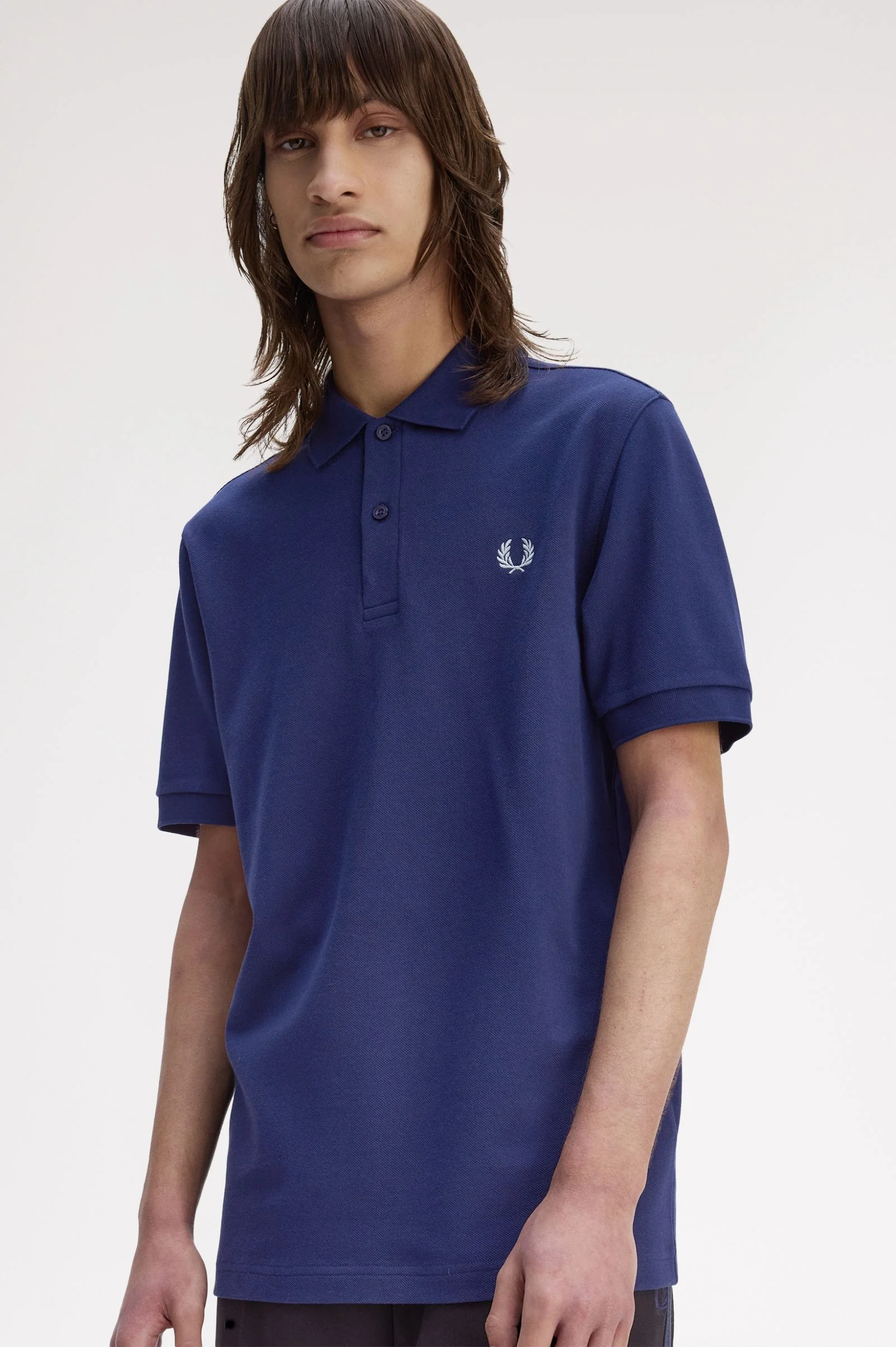 Fred Perry M6000 The Fred Perry Polo Shirt - 56A French Navy/Stockport Blue - Image 3
