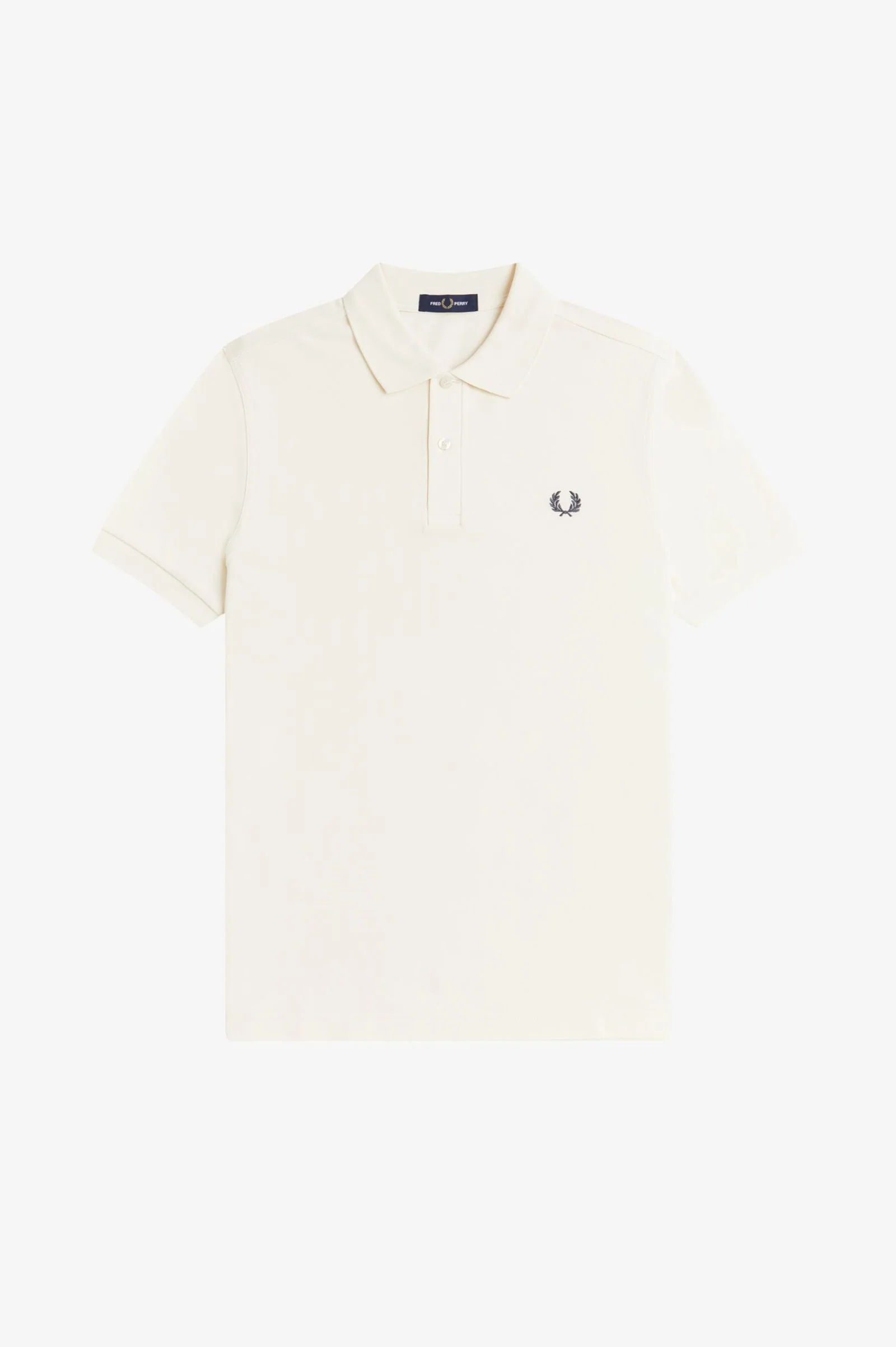 Fred Perry M6000 The Fred Perry Polo Shirt - 66A Ecru/Anchor Grey - Image 5
