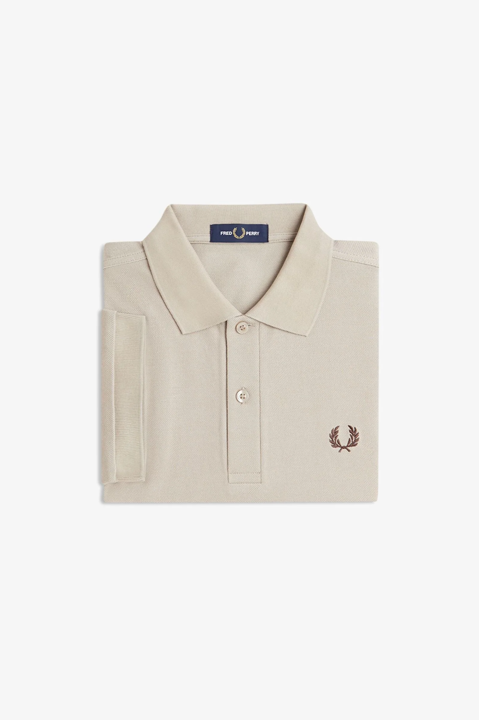 Fred Perry M6000 The Fred Perry Polo Shirt - Z87 Warm Oat/Burnt Tobacco - Image 5