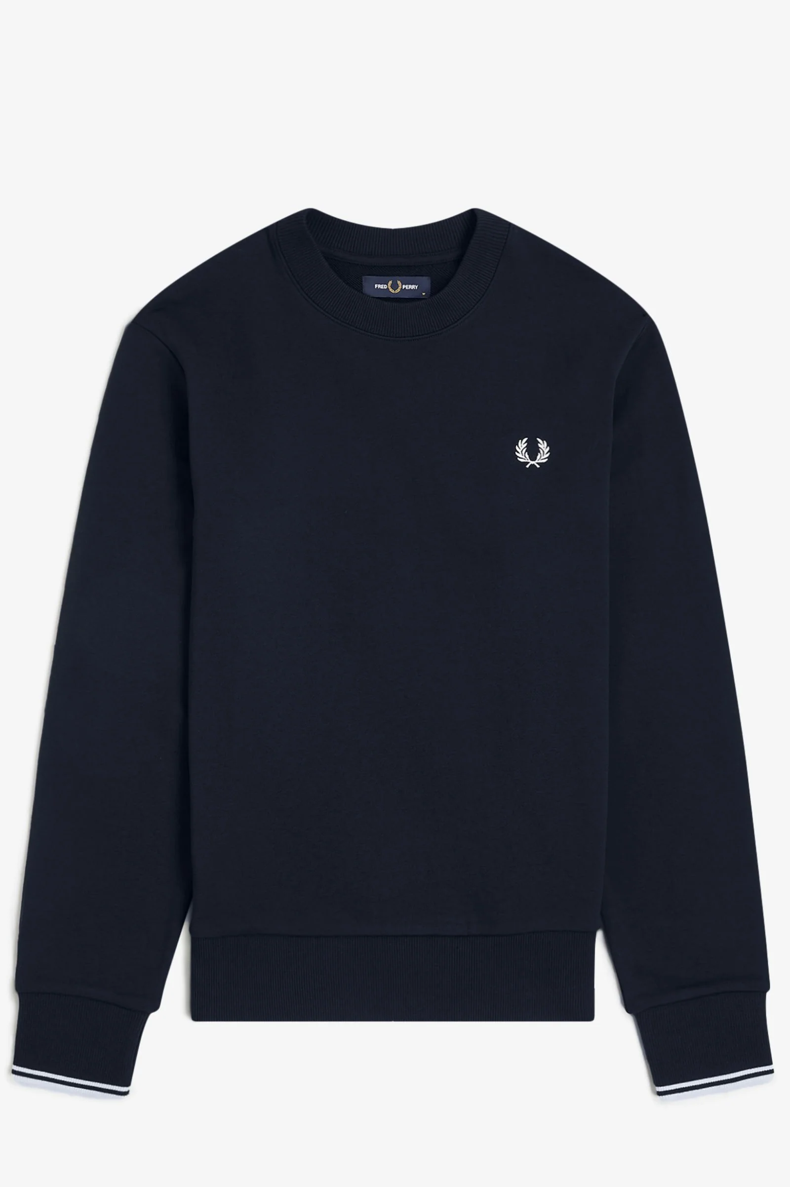 Fred Perry M7535 Crew Neck Sweatshirt - 248 Navy - Image 4