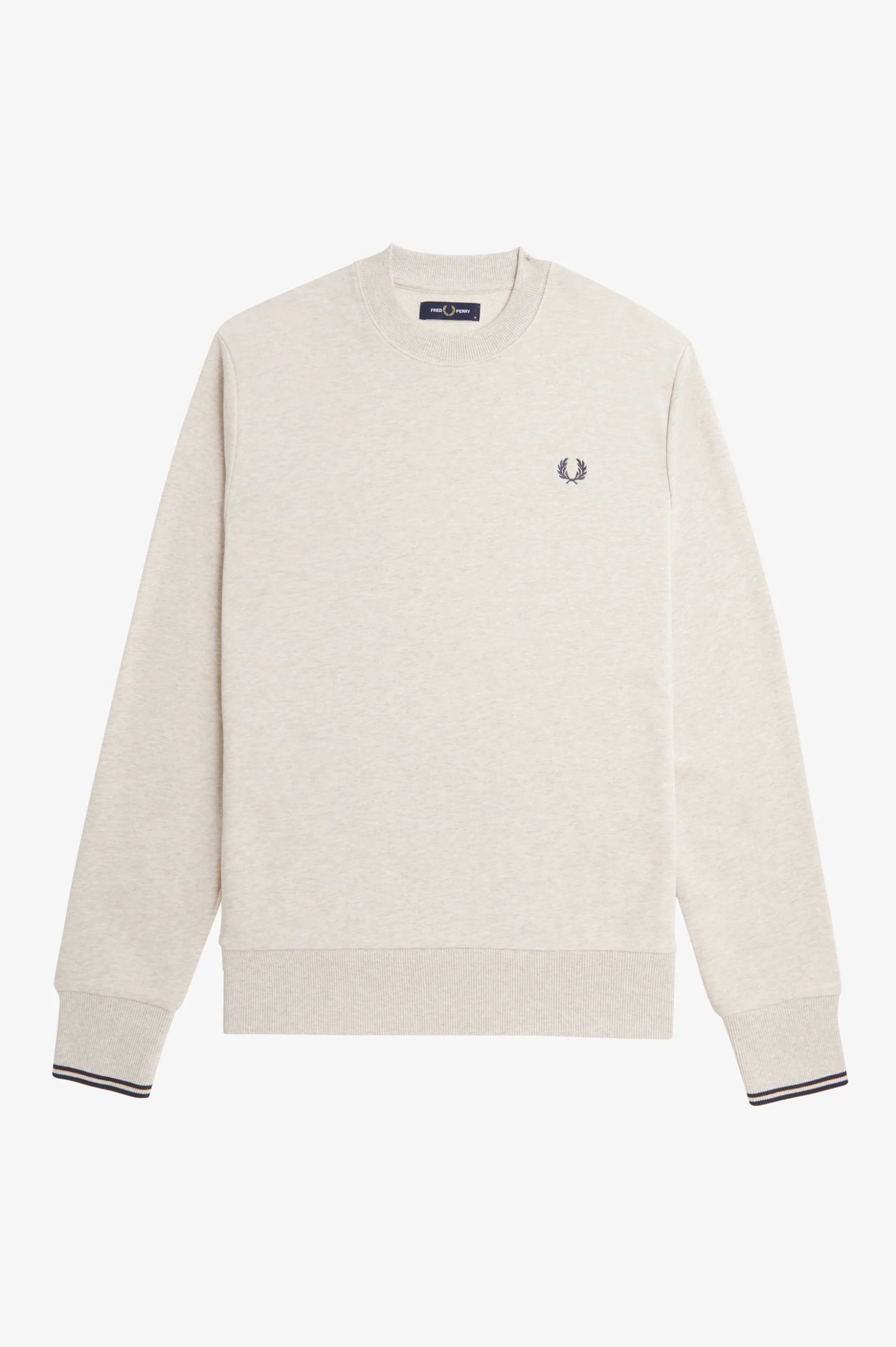 Fred Perry M7535 Crewneck Sweatshirt - Porridge Marl - Image 6
