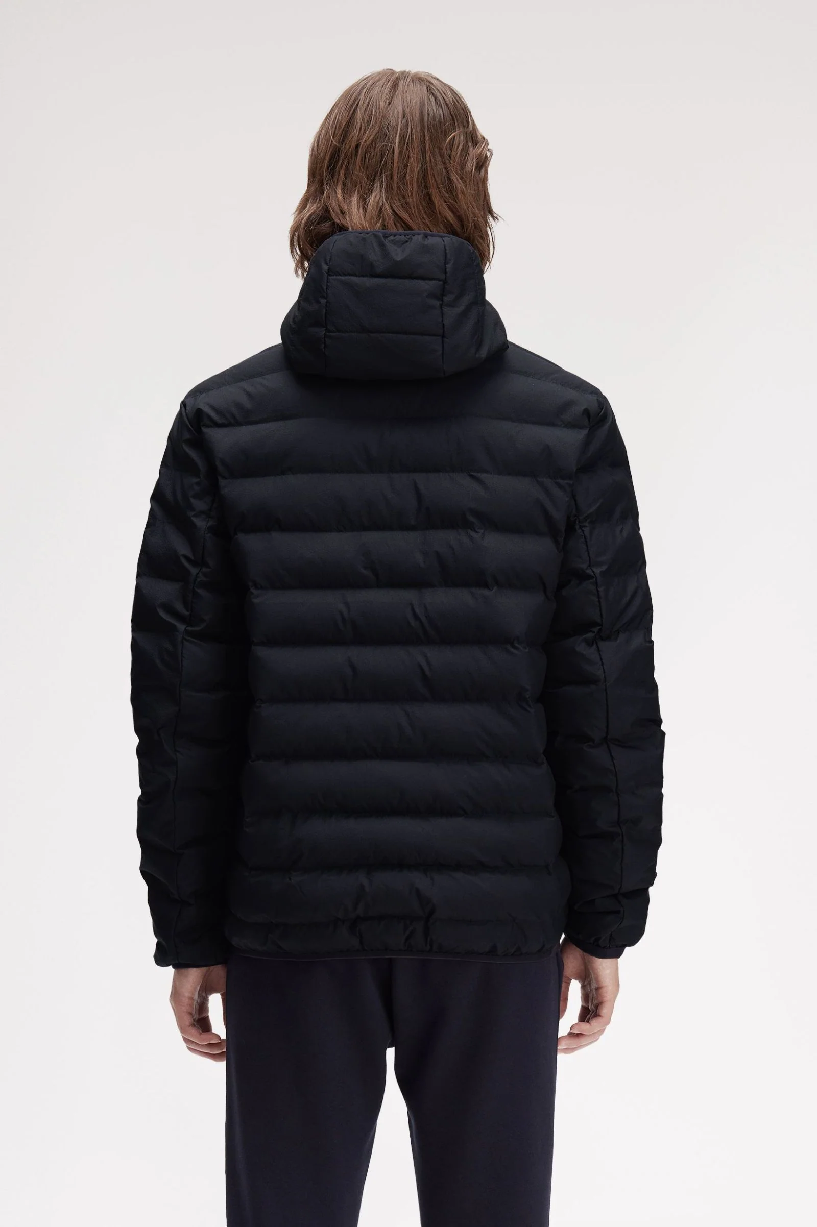 Fred Perry J8553 Hooded Insulated Jacket 184 Black - Image 5