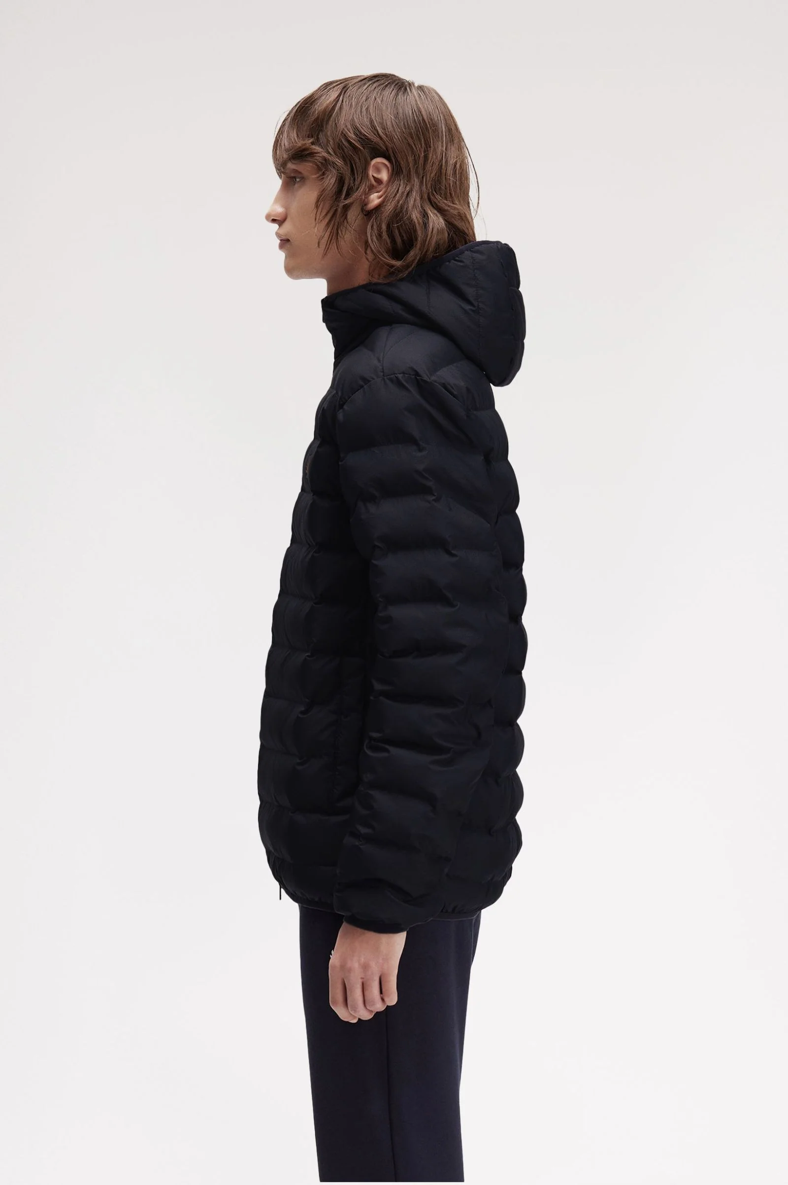 Fred Perry J8553 Hooded Insulated Jacket 184 Black - Image 6