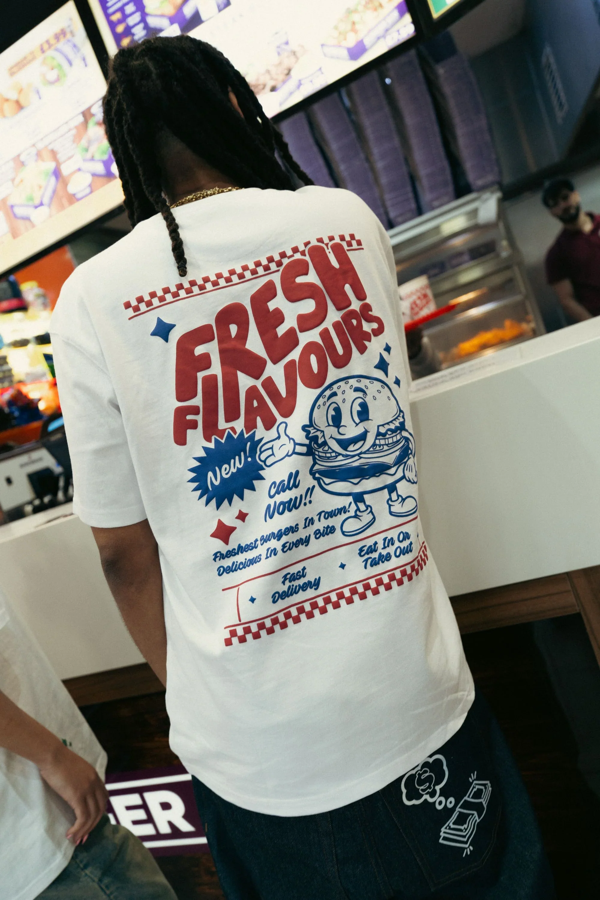 Fresh Flavours Diner T-Shirt - White - Image 4