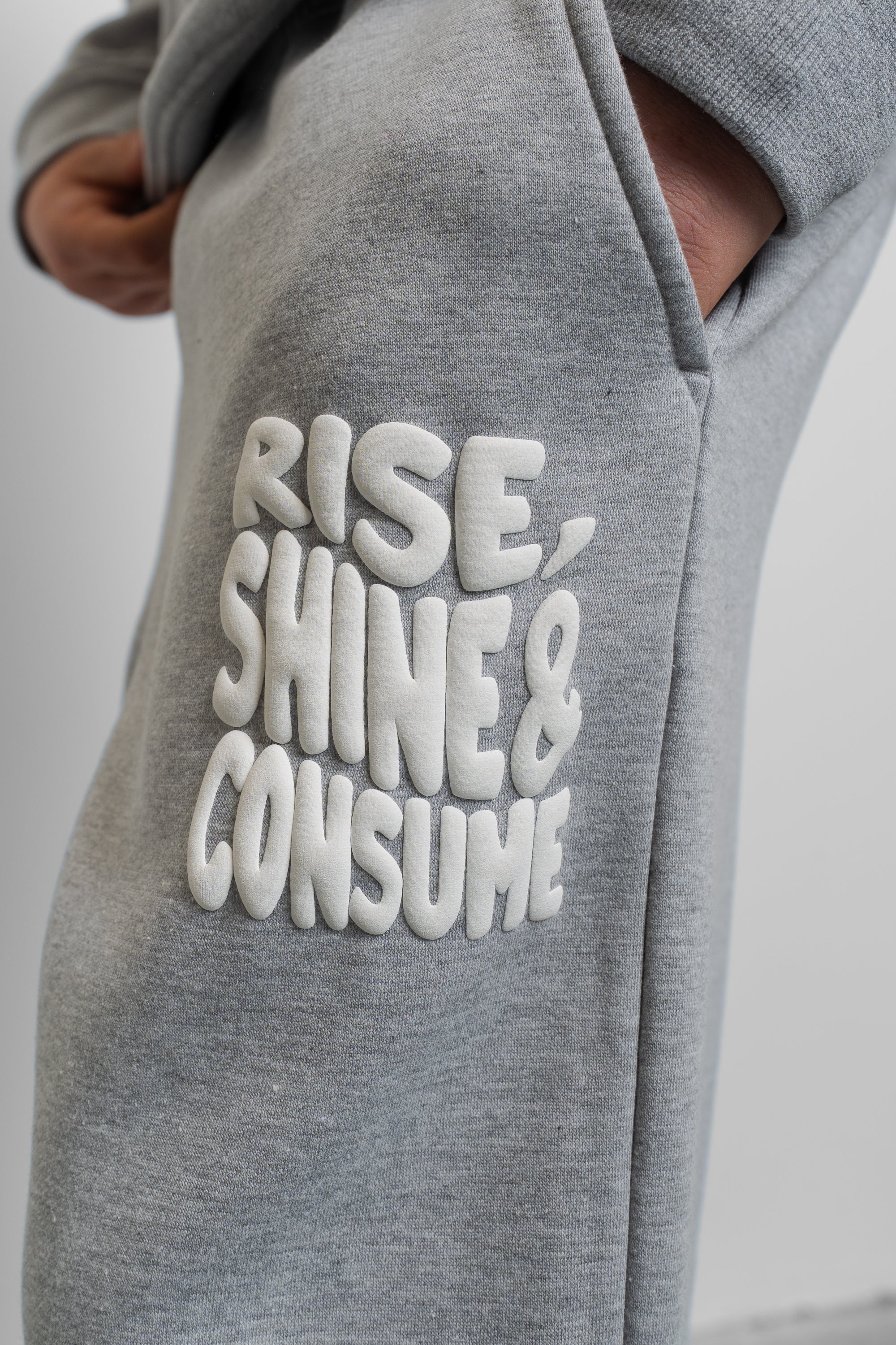 Fresh Rise, Shine & Consume Joggers- Grey Marl - Image 3