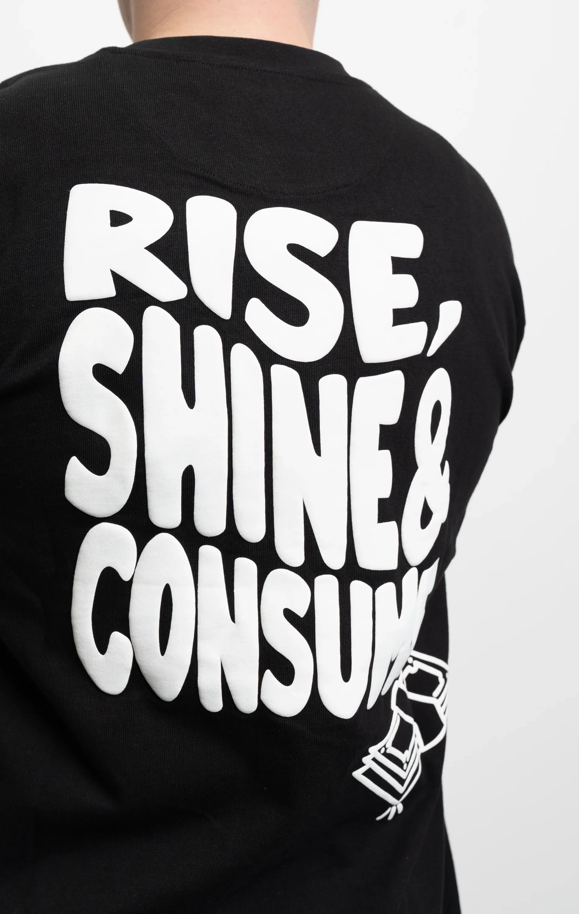 Fresh Flavours Rise, Shine & Consume T-Shirt - Black - Image 3
