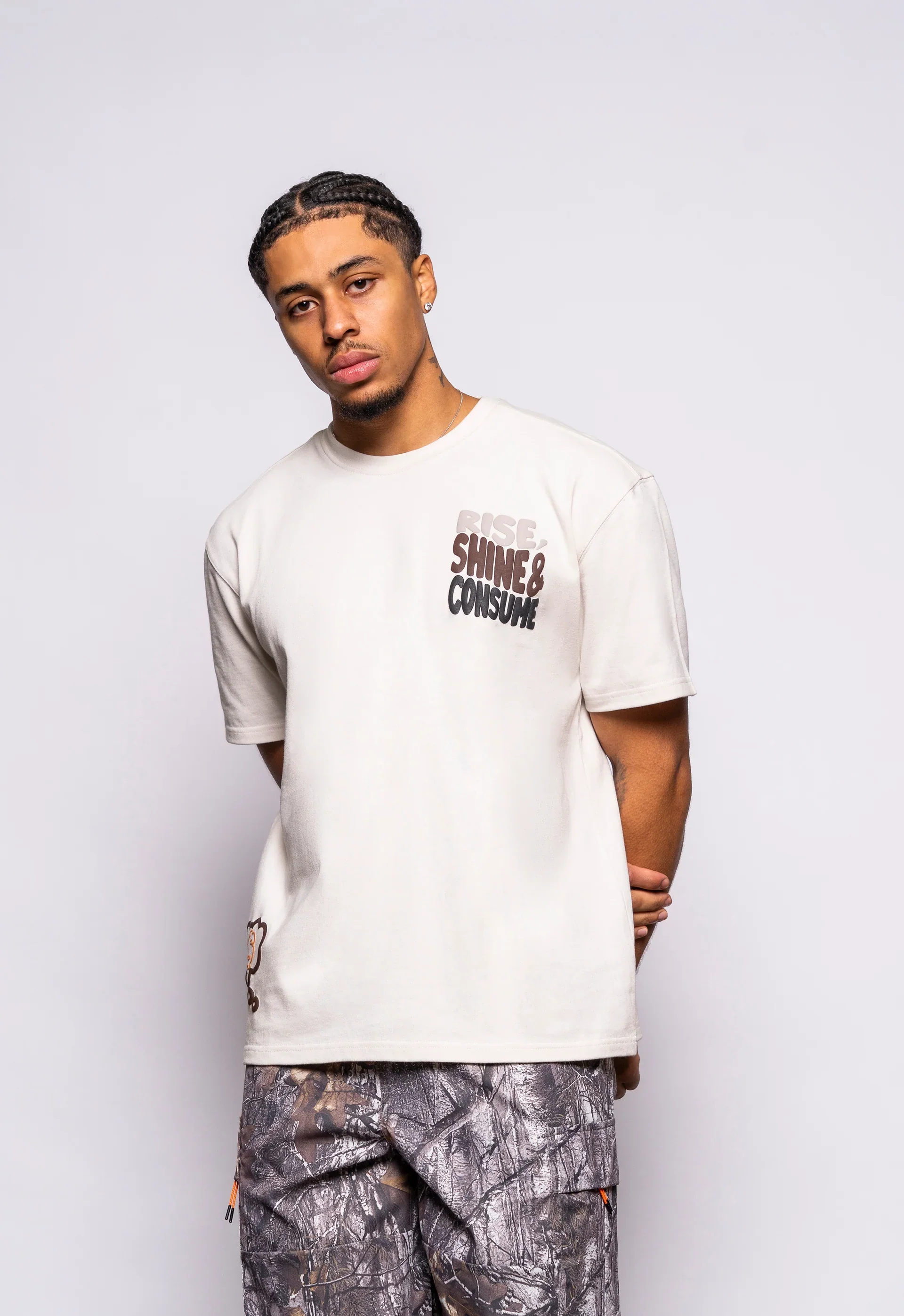 Fresh Flavours Rise, Shine & Conusume T-Shirt - Ecru - Image 2