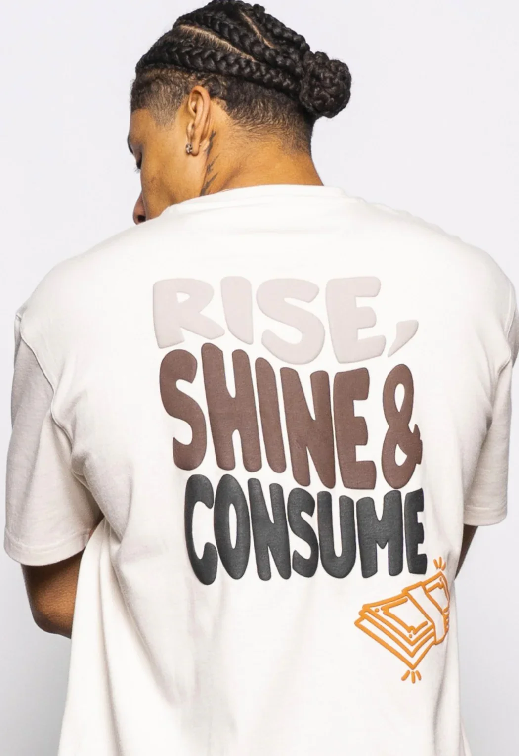 Fresh Flavours Rise, Shine & Conusume T-Shirt - Ecru - Image 3