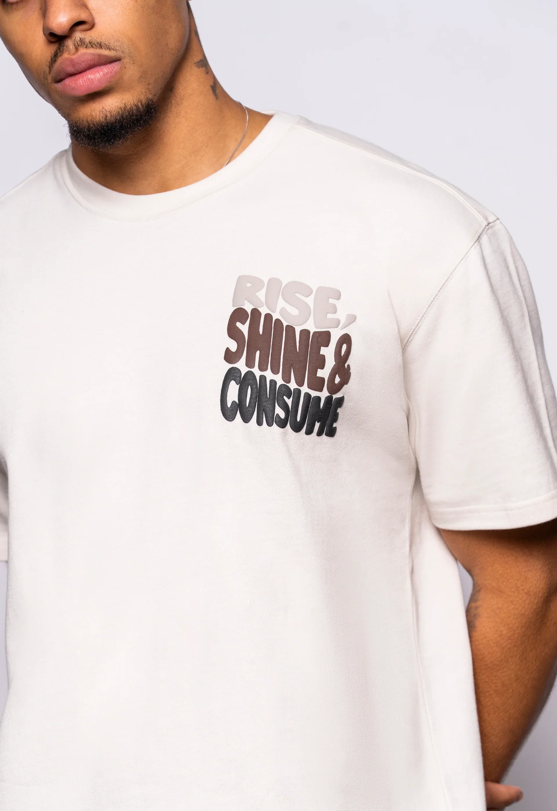 Fresh Flavours Rise, Shine & Conusume T-Shirt - Ecru - Image 4