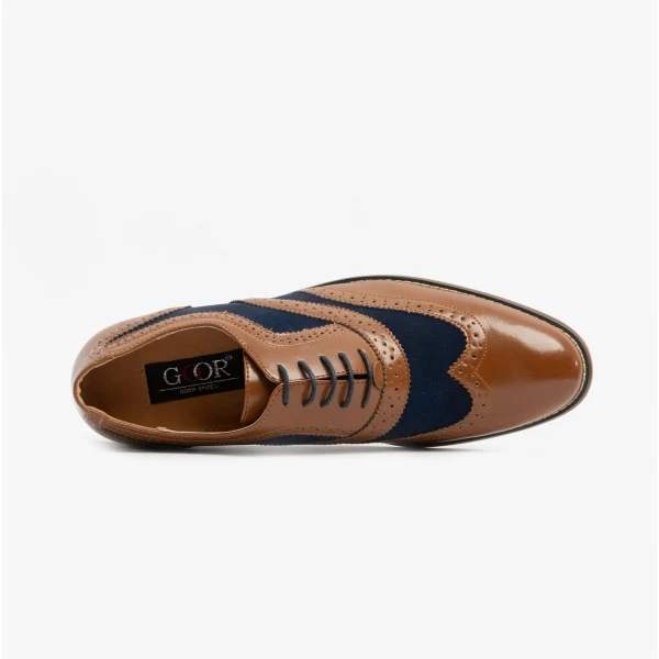 Goor Shoes M968Bc Shoes Tan/Navy - Image 5