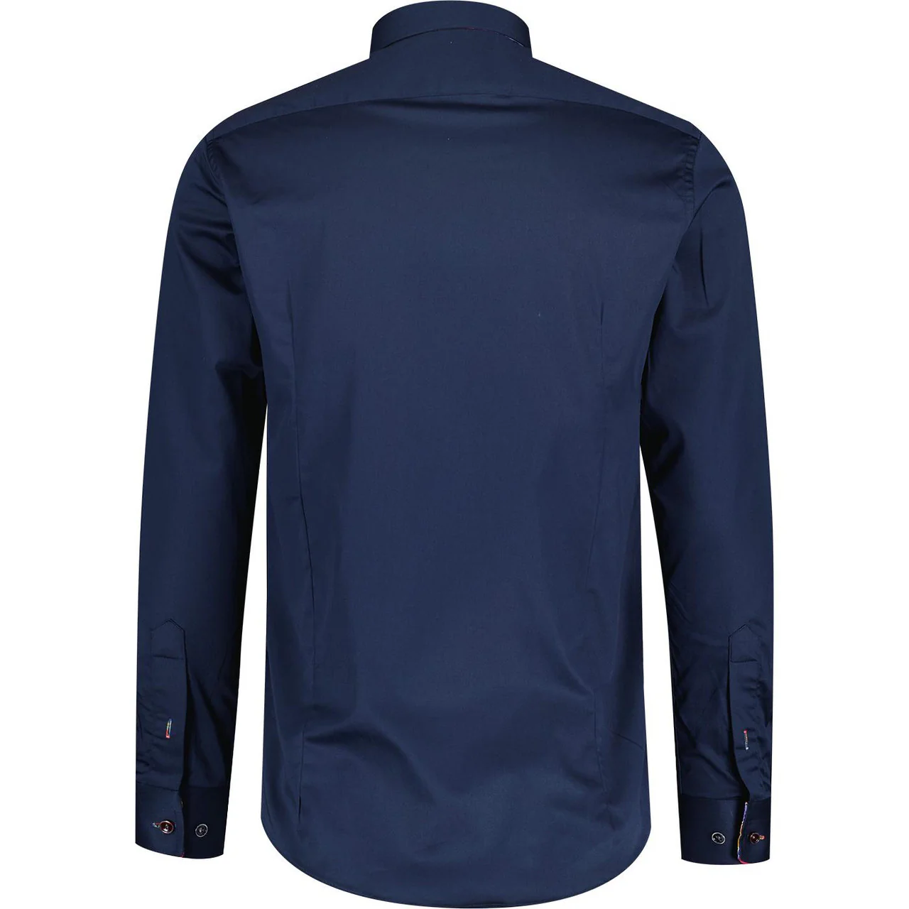 Guide London Retro Plain No More LS76768 Shirt - Navy - Image 3