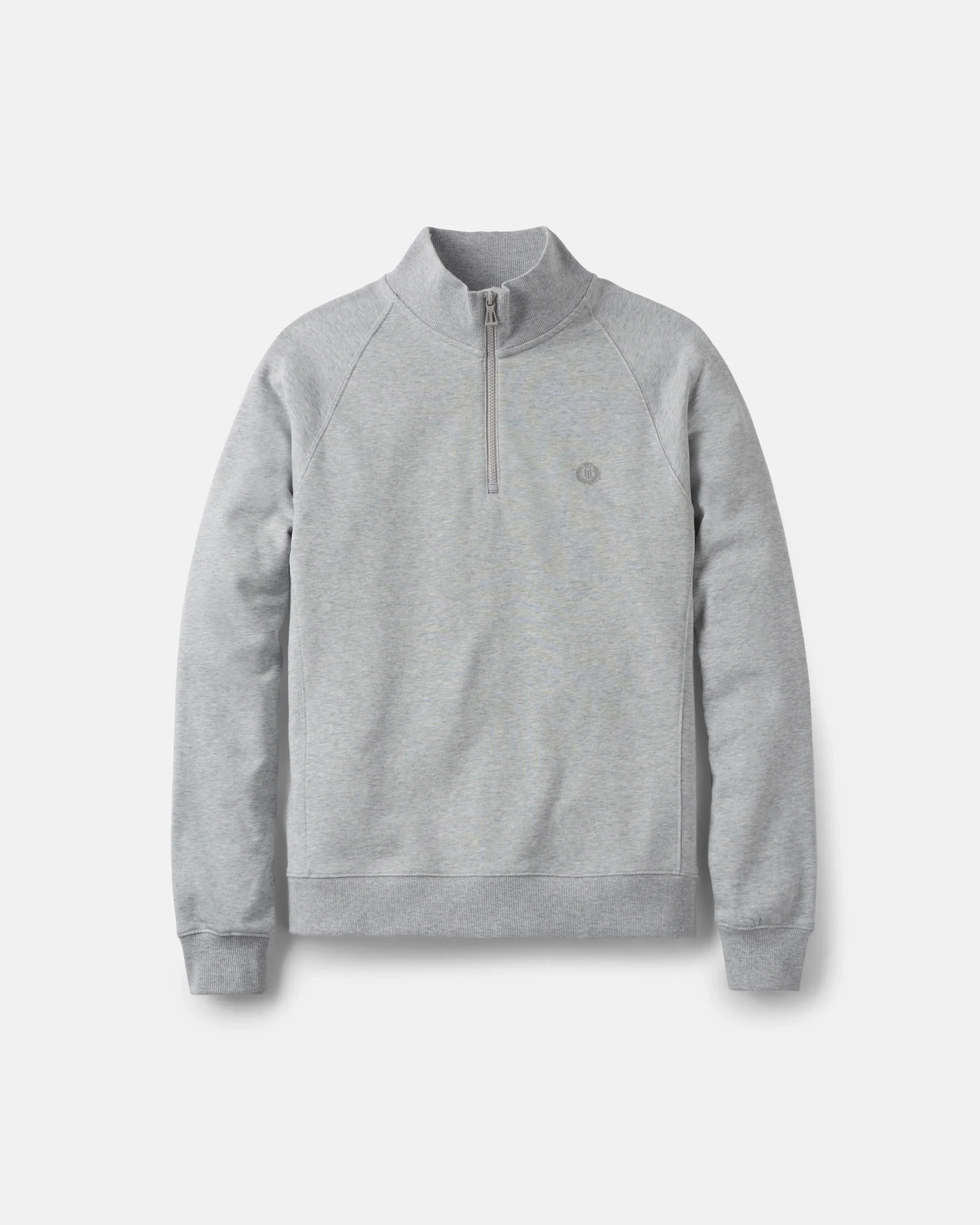Henri Lloyd Kinsale Quarter Zip Sweatshirt - Light Grey Melange - Image 3