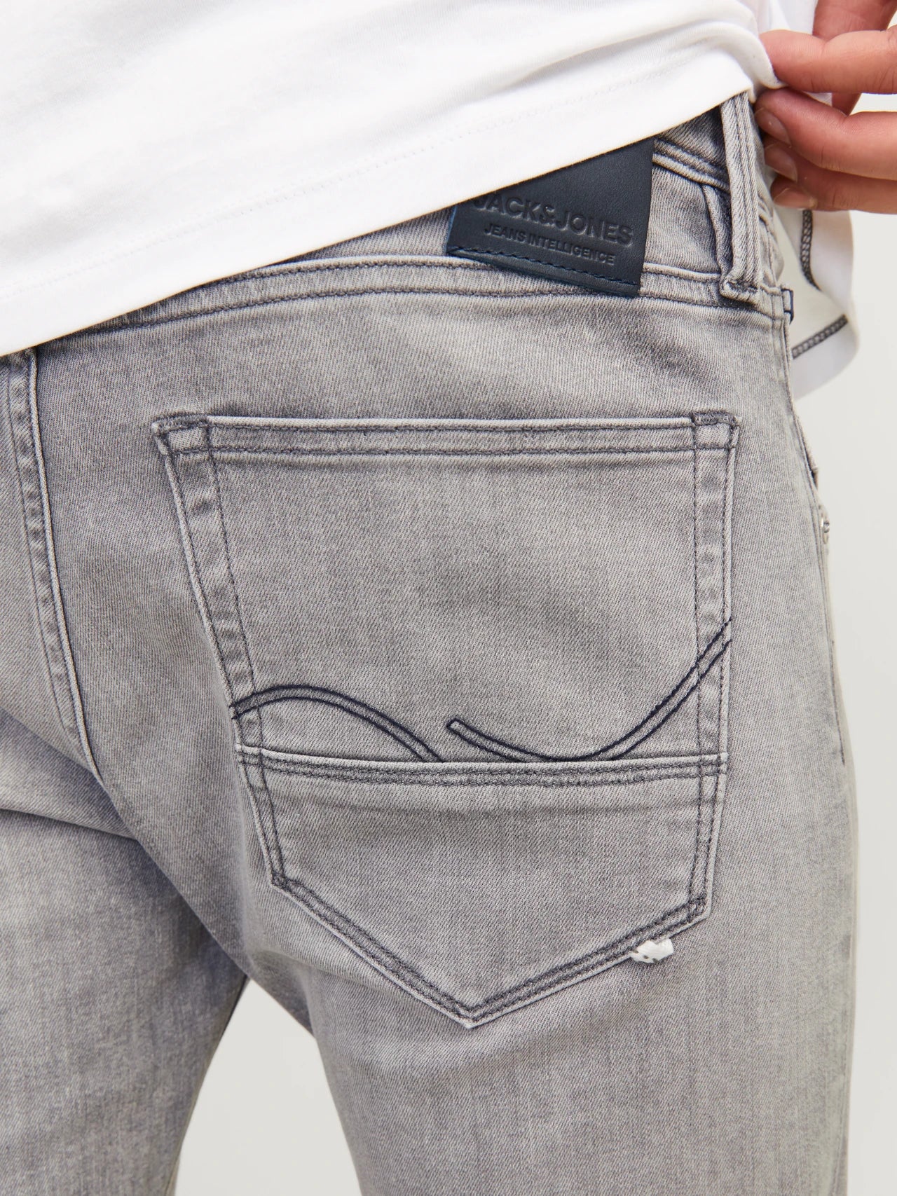 Jack & Jones Glenn Fox 492 Slim Fit Jeans - Grey Denim - Image 3