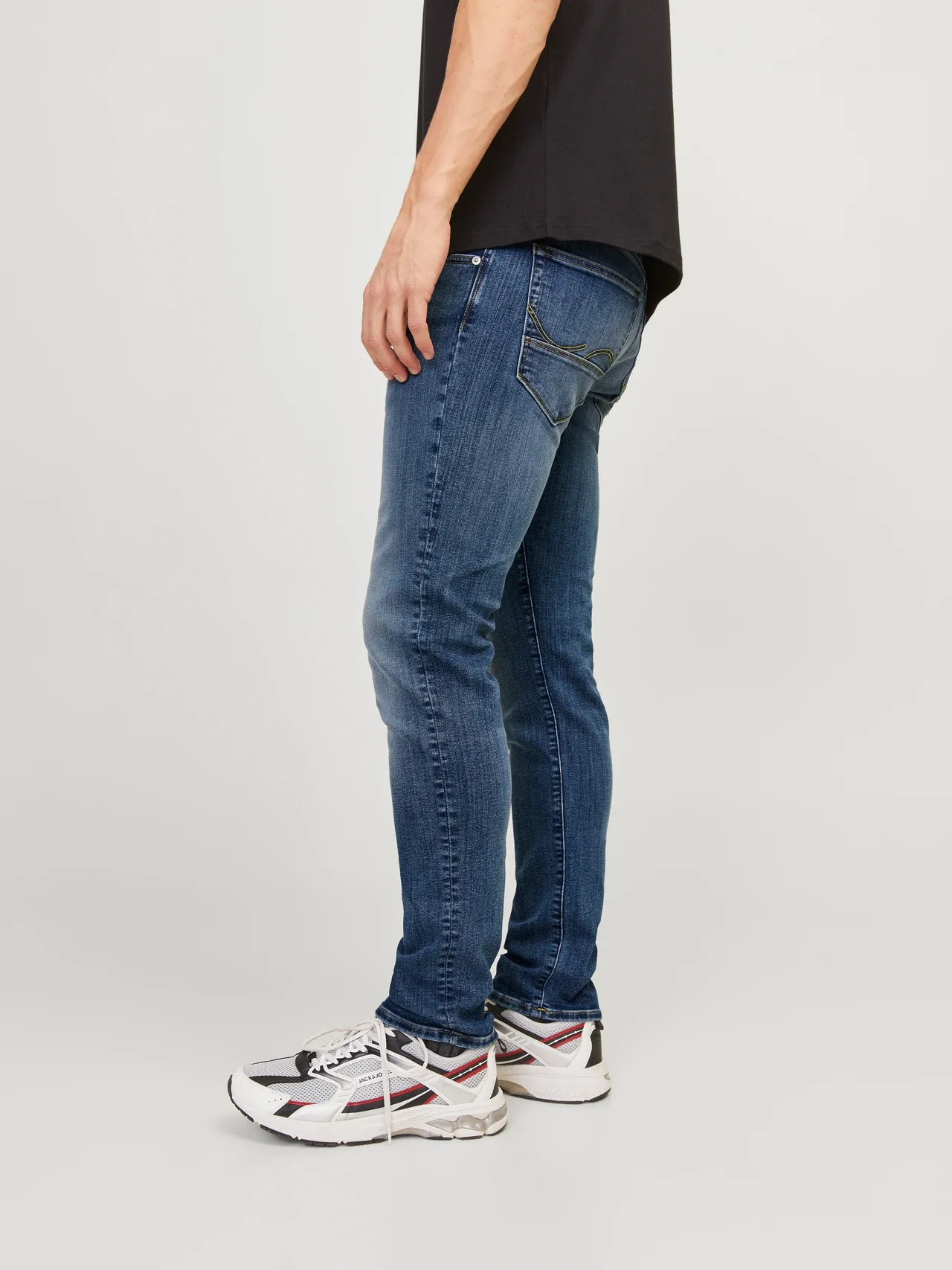 Jack & Jones Glenn Fox 50SPS CB 036 Slim Fit Jeans - Blue Denim - Image 2
