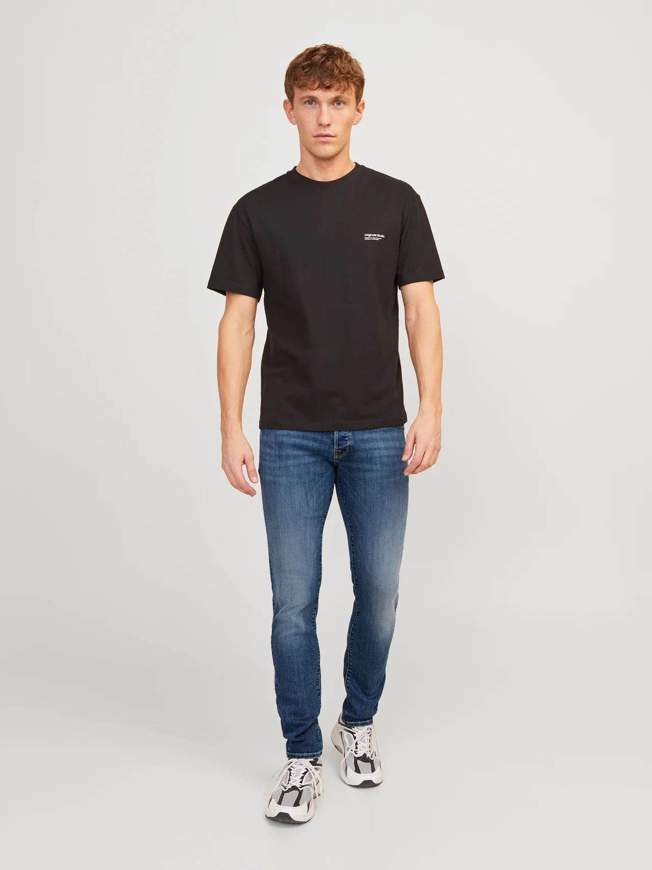 Jack & Jones Glenn Fox 50SPS CB 036 Slim Fit Jeans - Blue Denim - Image 3