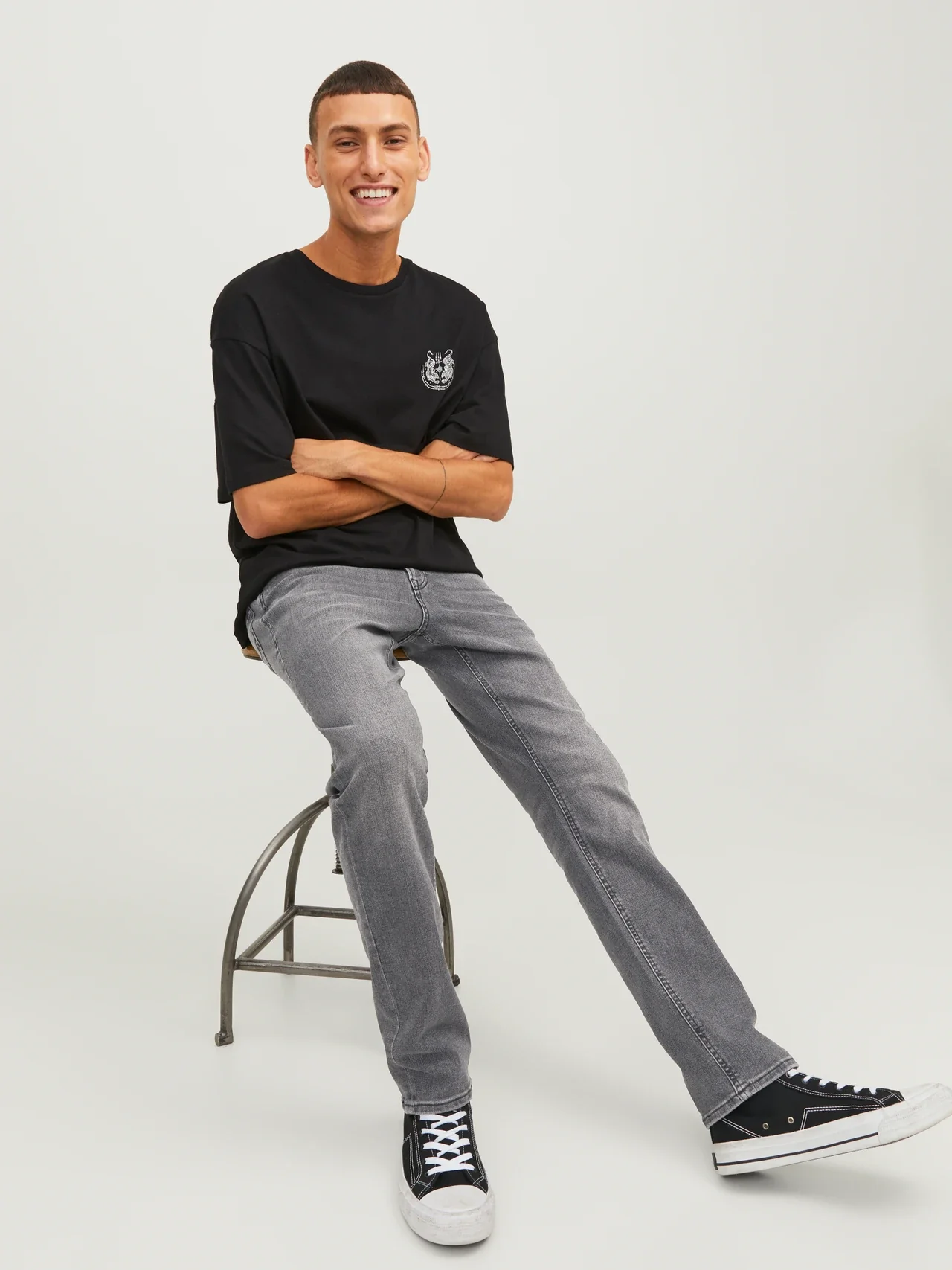 Jack & Jones Glenn 349 Slim Fit Jeans - Black Denim - Image 5