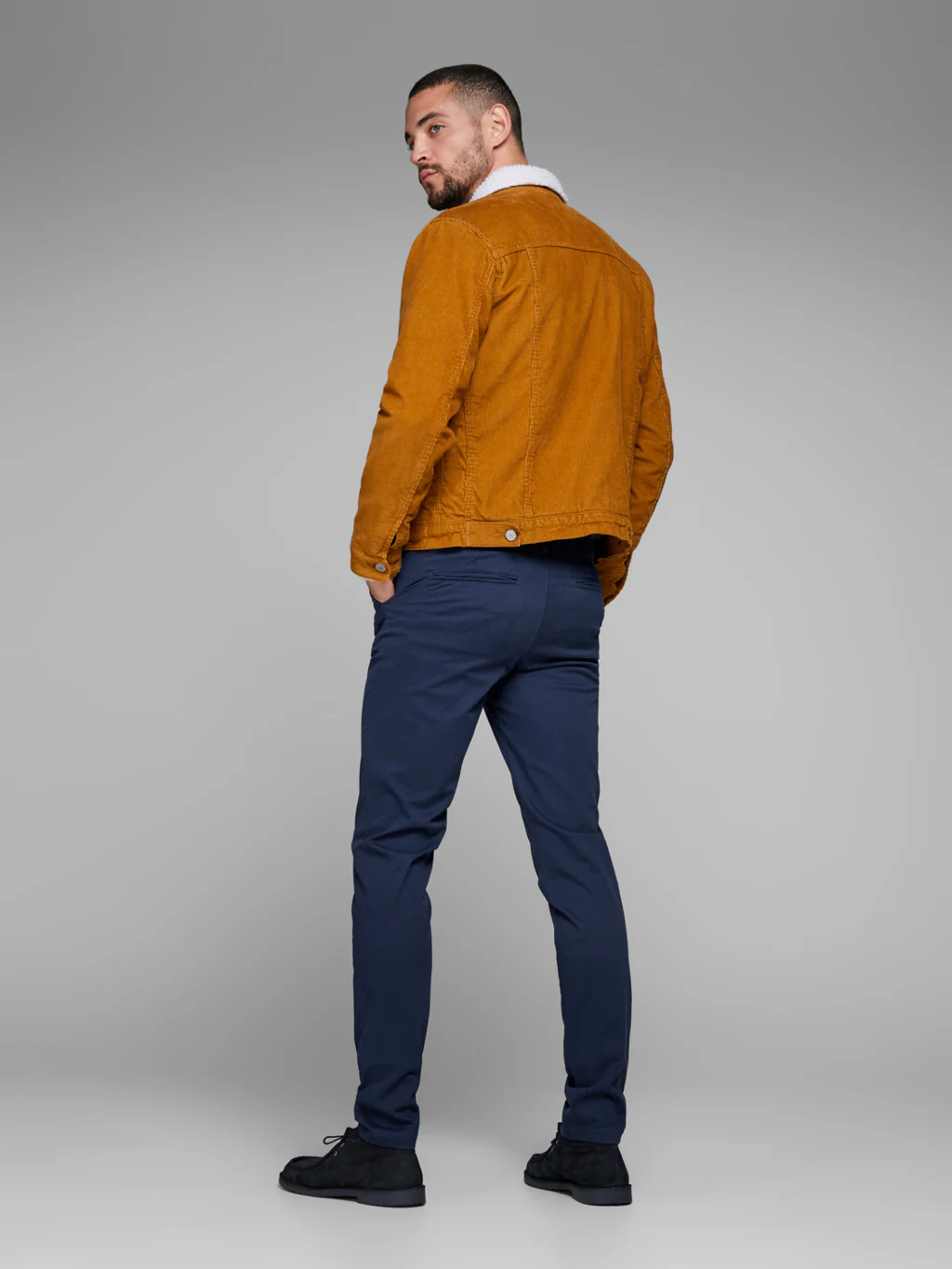 Jack & Jones Marco Bowie Slim Fit Chino Navy Blue - Image 3