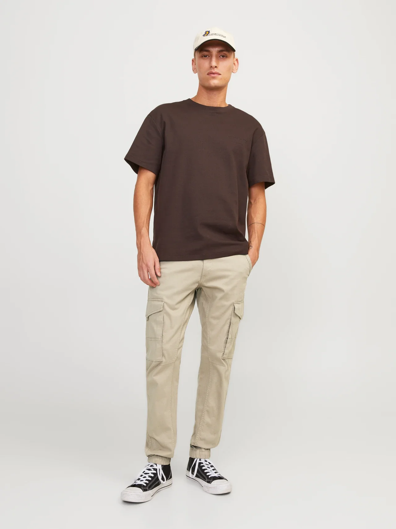 Jack & Jones Paul Flake Slim Fit Cargo Pants - Crockery - Image 4