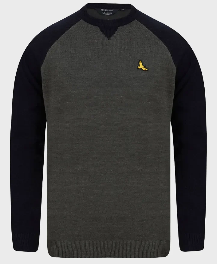 Kensington Hampshire Contrast Sleeve Knitted Jumper