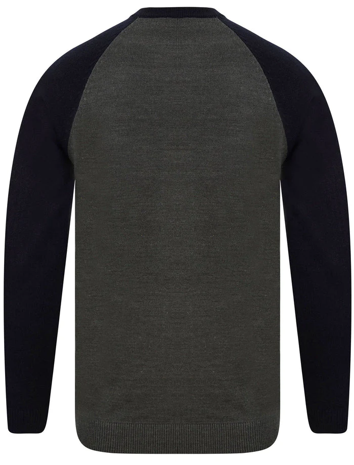 Kensington Hampshire Contrast Sleeve Knitted Jumper - Image 2