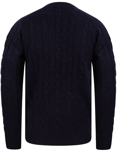 Kensington Murph Cable Knit Crew Neck Jumper - Image 2