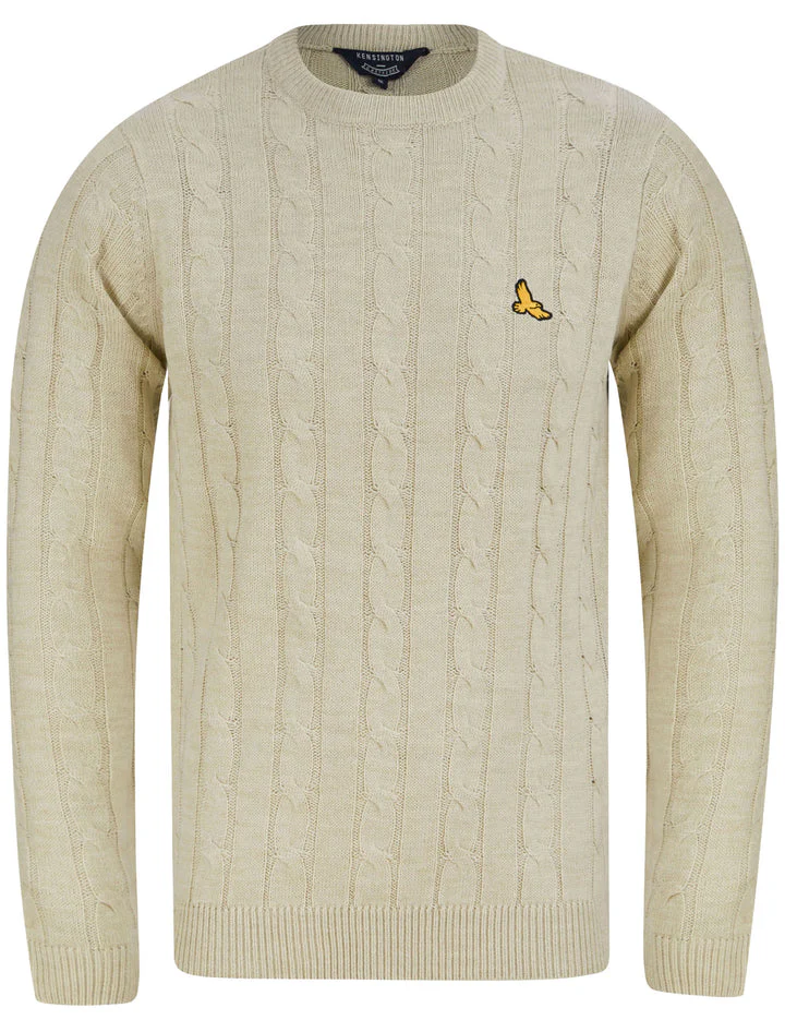 Kensington Murph Cable Knit Crew Neck Jumper - Image 3