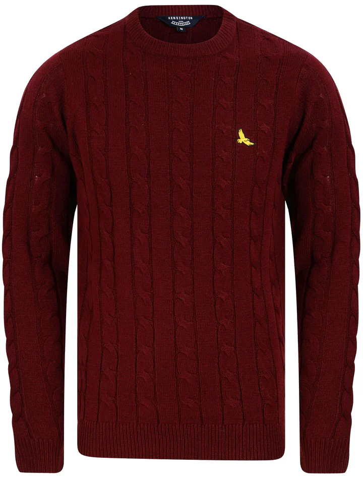 Kensington Murph Cable Knit Crew Neck Jumper - Image 4