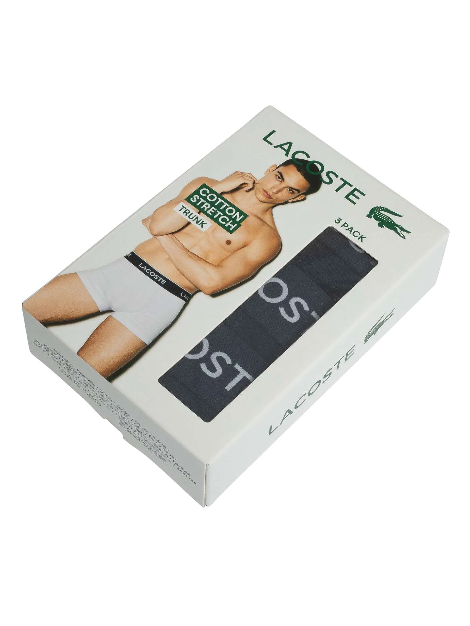 Lacoste 5H2388 Cotton Stretch Trunks - 166 Navy Blue - Image 3