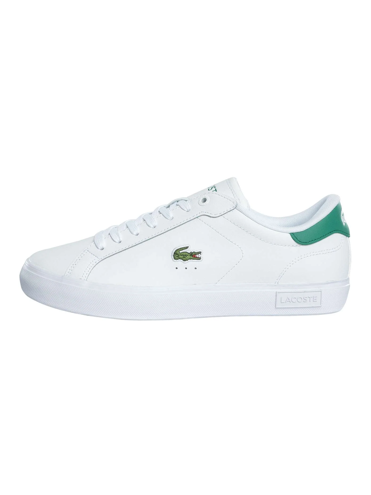 Lacoste Powercourt 125 2 SMA Leather Sneakers - White/Green - Image 5