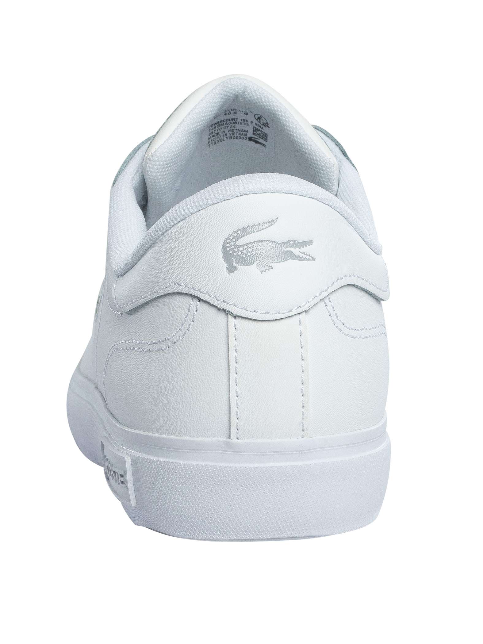Lacoste Powercourt 125 2 SMA Leather Sneakers - White - Image 3