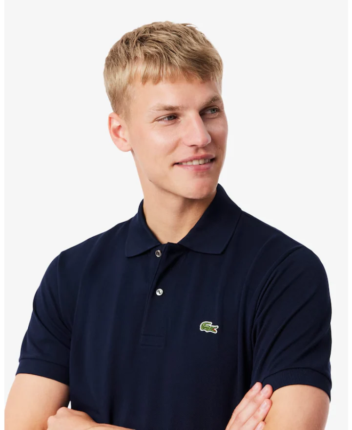 Lacoste Classic Fit L.12.12 Original Polo Shirt - 166 Midnight Blue - Image 3