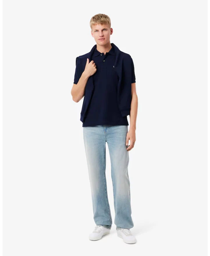 Lacoste Classic Fit L.12.12 Original Polo Shirt - 166 Midnight Blue - Image 4